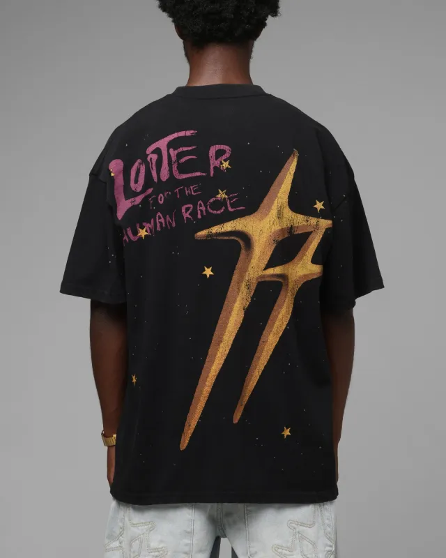 Loiter Melancholy T-Shirt Black Acidwash sold by Culture Kings