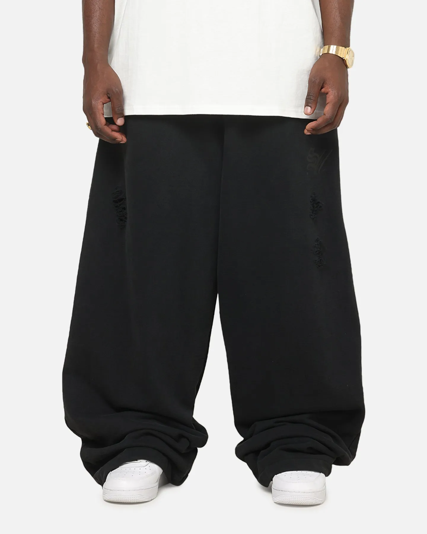 Saint Morta Distressed Baggy Sweatpants Black Wash sold by Culture Kings product image thumbnail 5