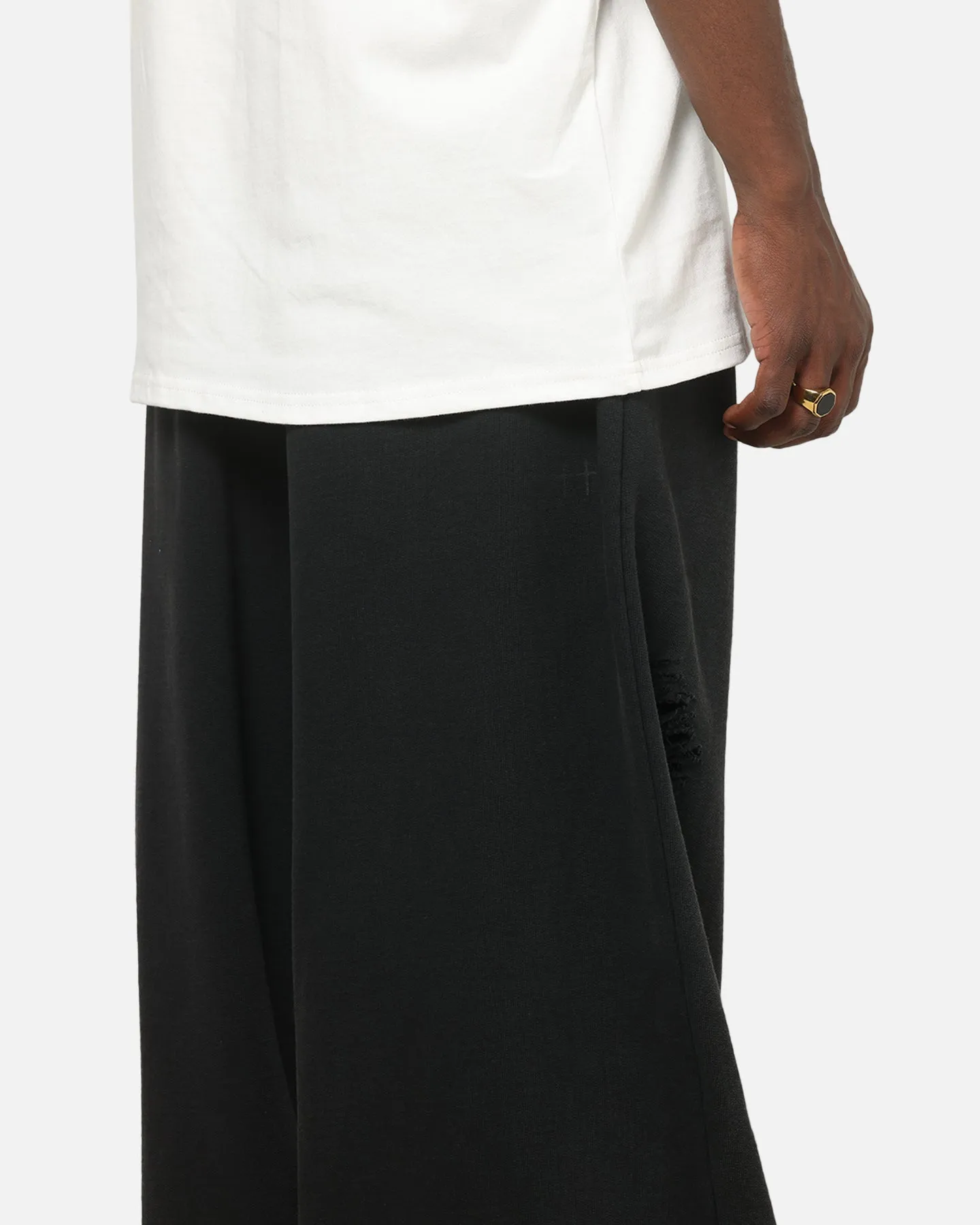 Saint Morta Distressed Baggy Sweatpants Black Wash sold by Culture Kings product image thumbnail 4