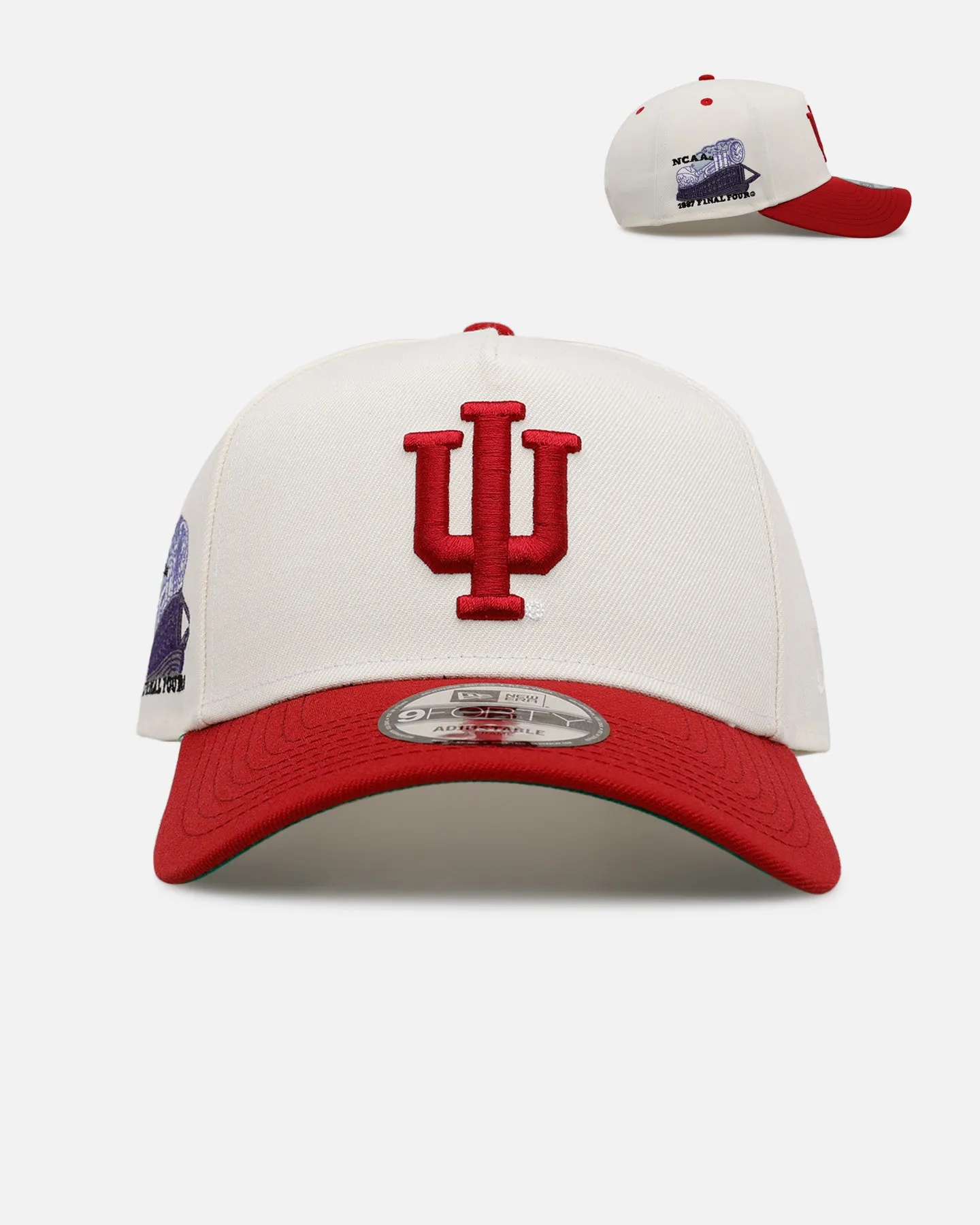 New Era Indiana Hoosiers 'Retro Final Four' 9FORTY A-Frame Snapback Official Team Color sold by Culture Kings