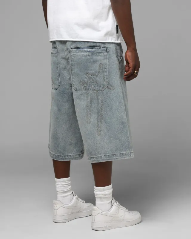 Loiter Star Born Jorts Light Blue made by Culture Kings