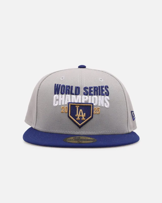 New Era Los Angeles Dodgers 'World Series Champs 2025' 59FIFTY Fitted Grey/Blue sold by Culture Kings