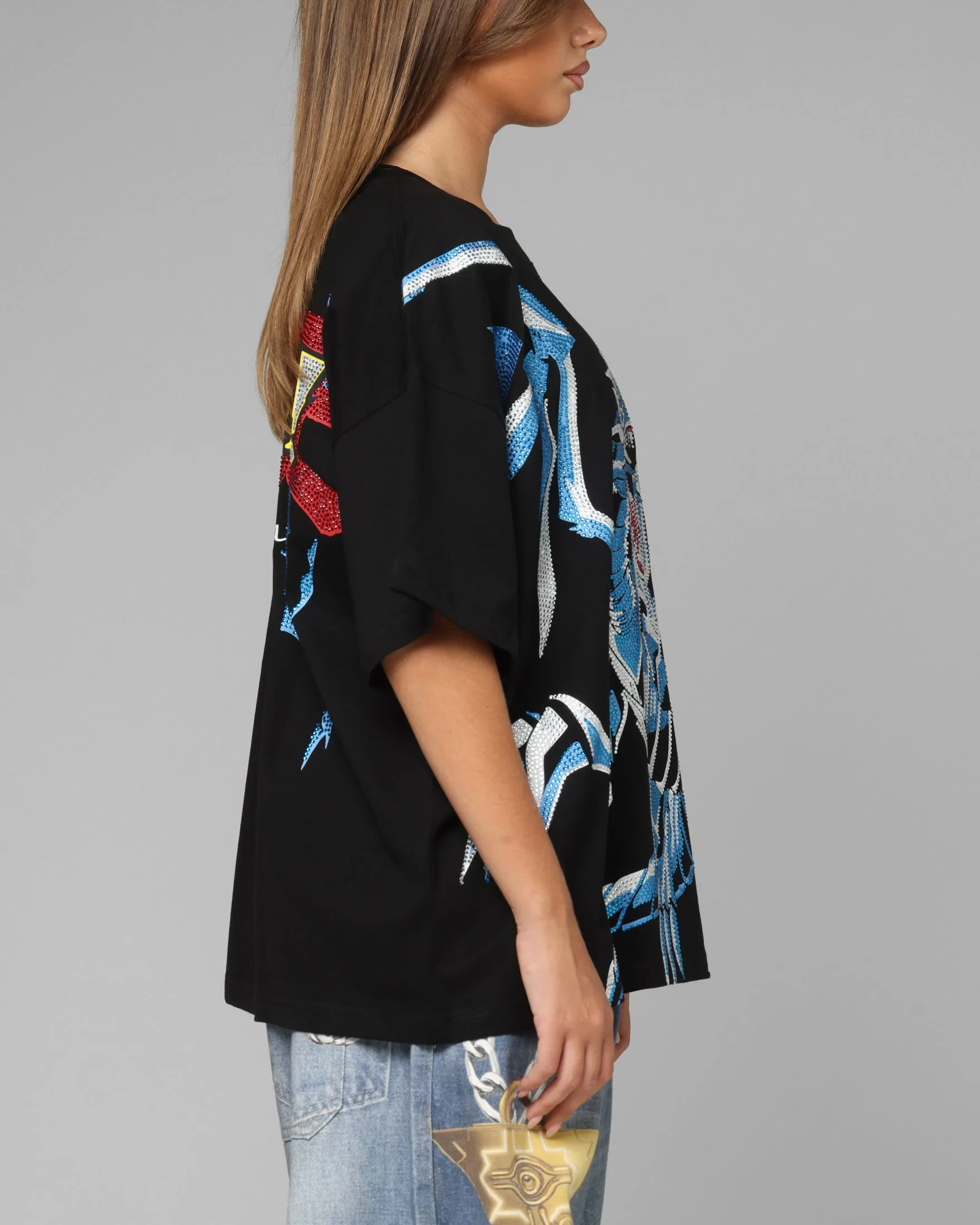Loiter X Yu-Gi-Oh! Blue Eyes White Dragon Rhinestone T-Shirt Black sold by Culture Kings product image thumbnail 5