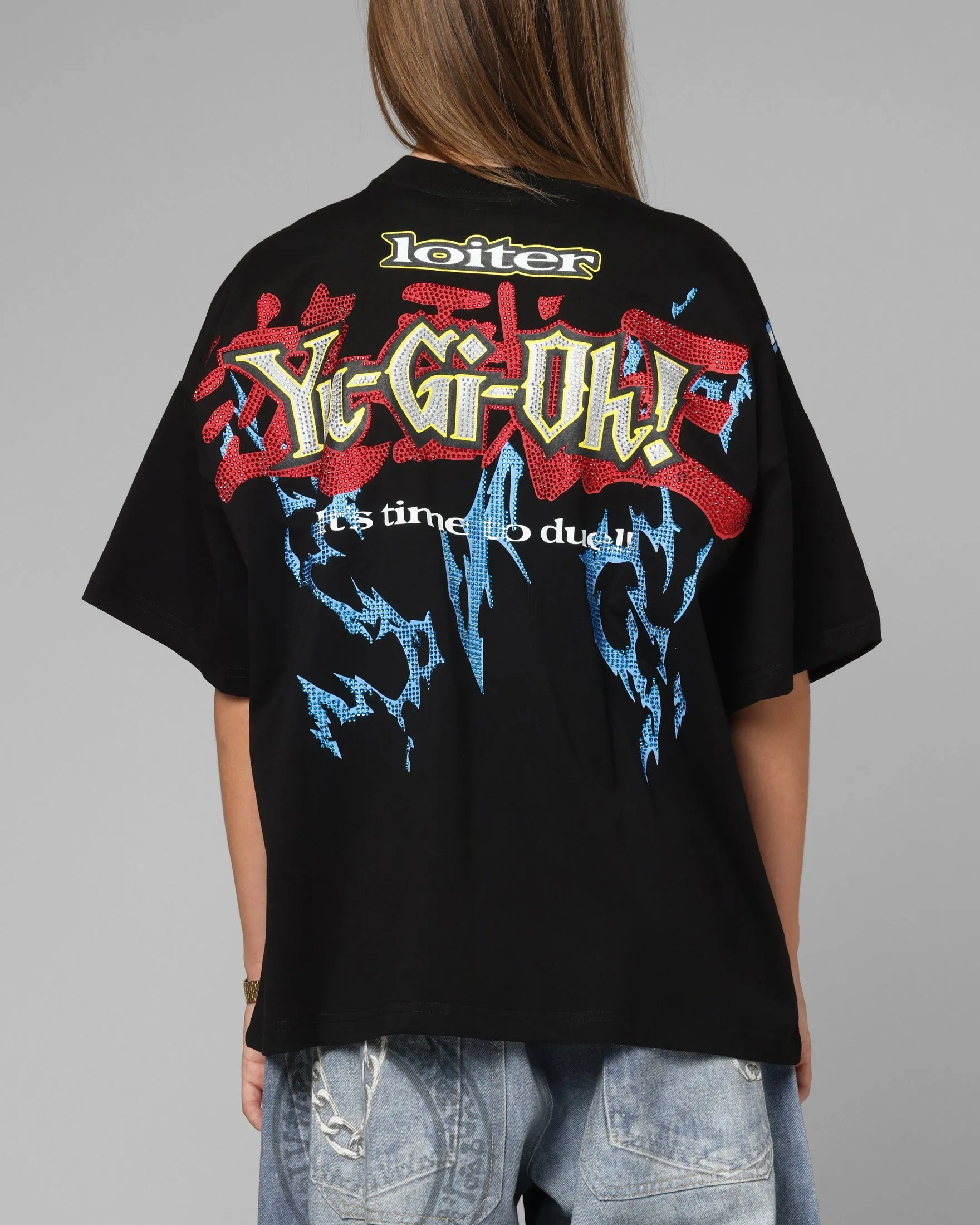 Loiter X Yu-Gi-Oh! Blue Eyes White Dragon Rhinestone T-Shirt Black sold by Culture Kings product image thumbnail 2