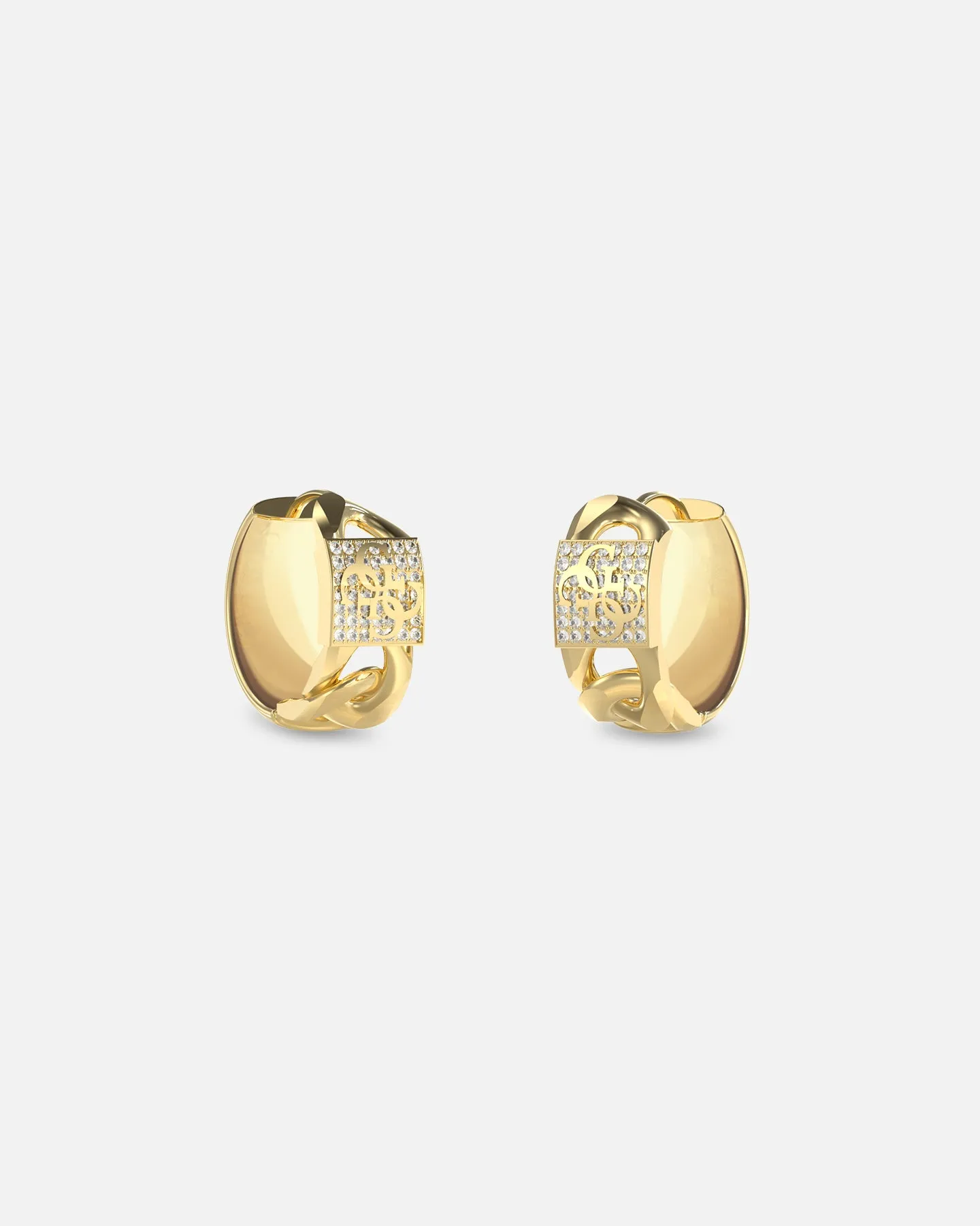 Guess Mainline 15mm 4G Pave Earrings Gold sold by Culture Kings