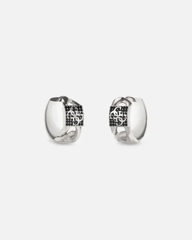 Guess Mainline 15mm 4G Pave Earrings Silver made by Culture Kings