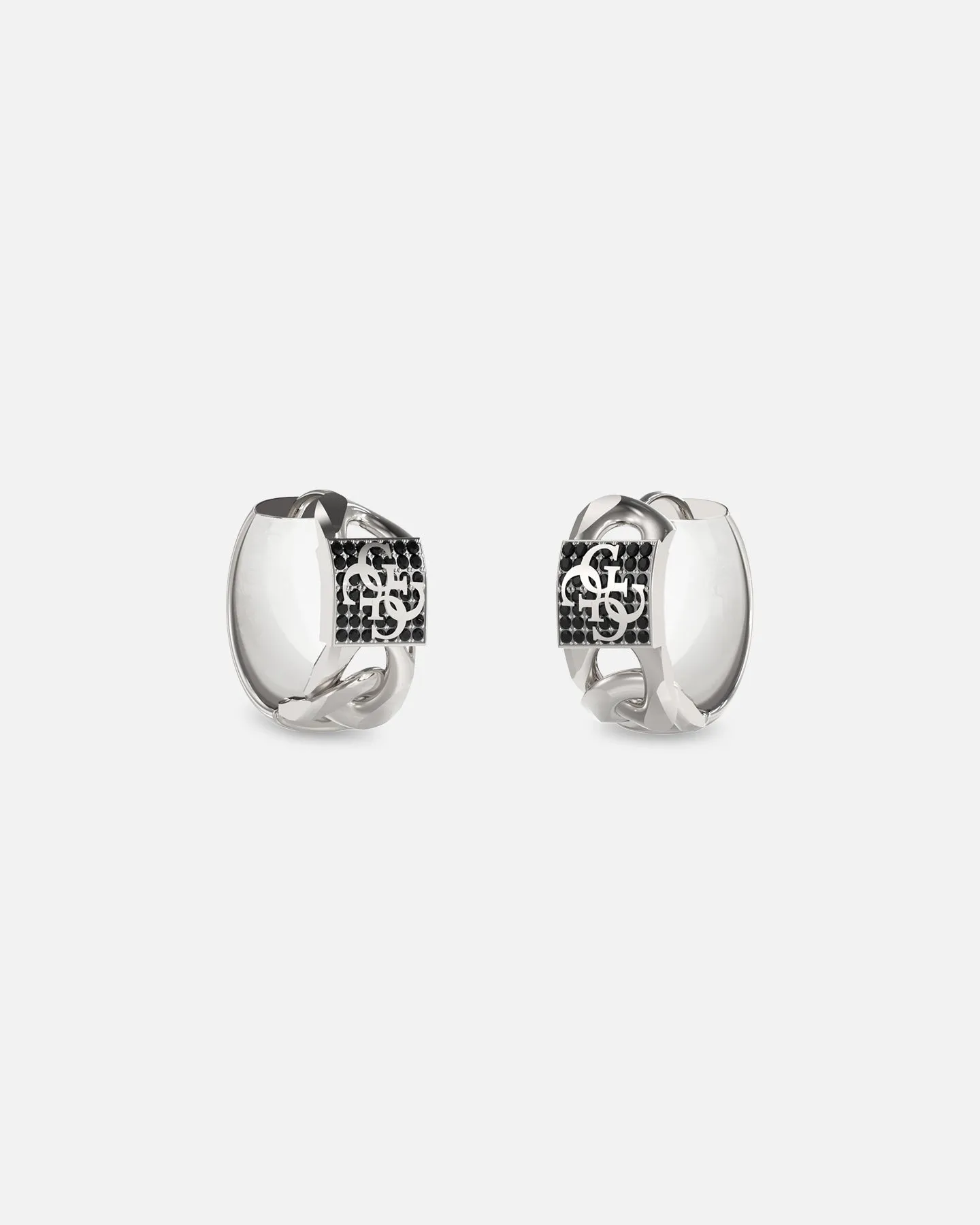 Guess Mainline 15mm 4G Pave Earrings Silver sold by Culture Kings