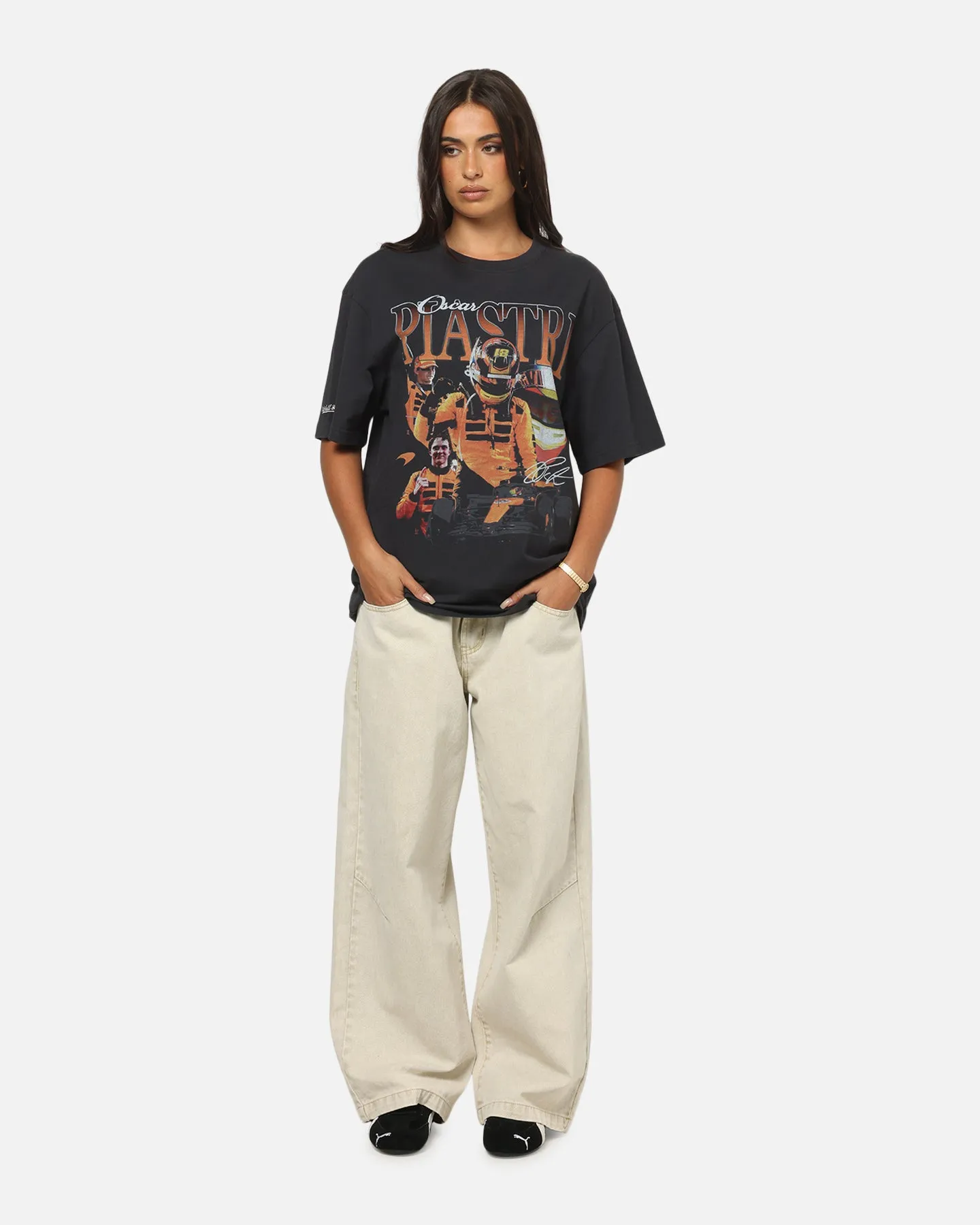 Mitchell & Ness X Mclaren F1 Team Bootleg Oscar Piastri T-Shirt Washed Black sold by Culture Kings product image thumbnail 2