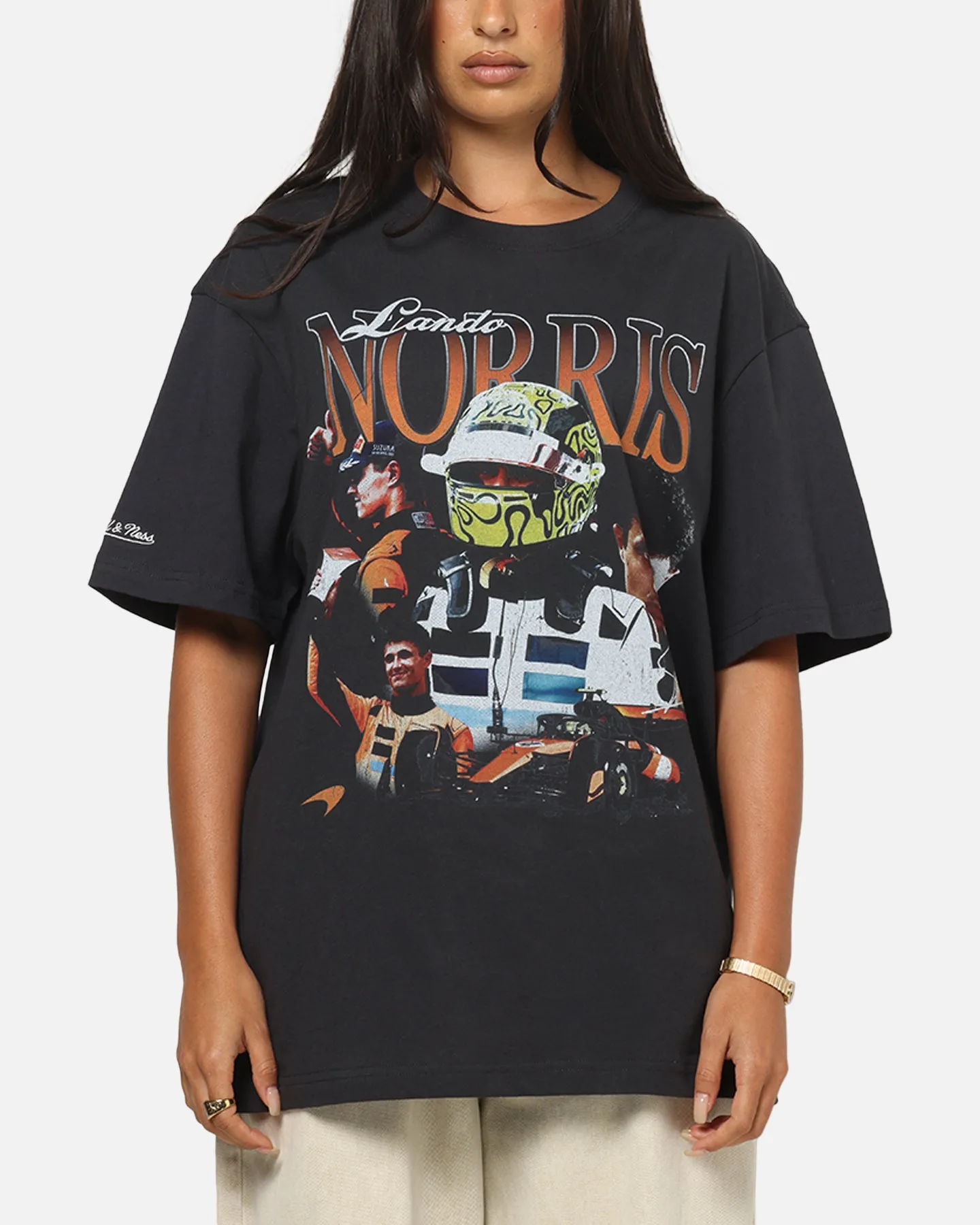 Mitchell & Ness X Mclaren F1 Team Bootleg Lando Norris T-Shirt Washed Black sold by Culture Kings