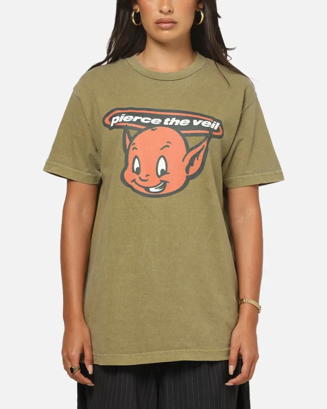 Pierce The Veil Bootleg Devil T-Shirt Army Green made by Pierce the Veil: Merch