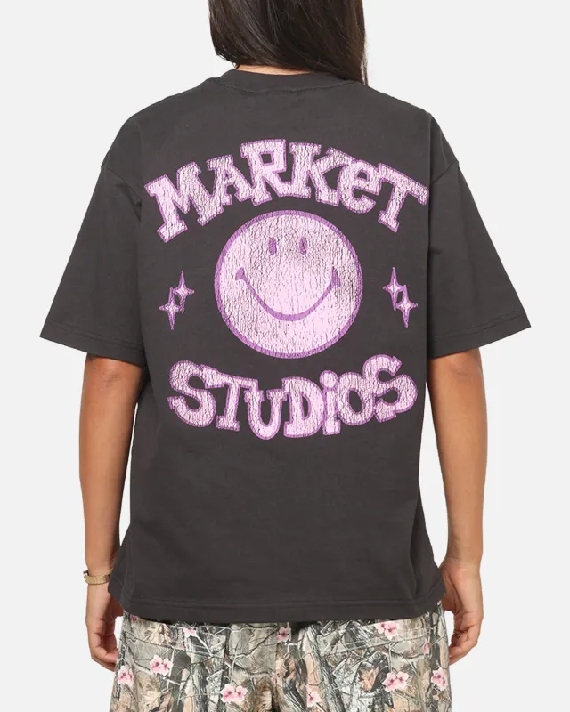 Market Smiley Old School T-Shirt Washed Black made by Market