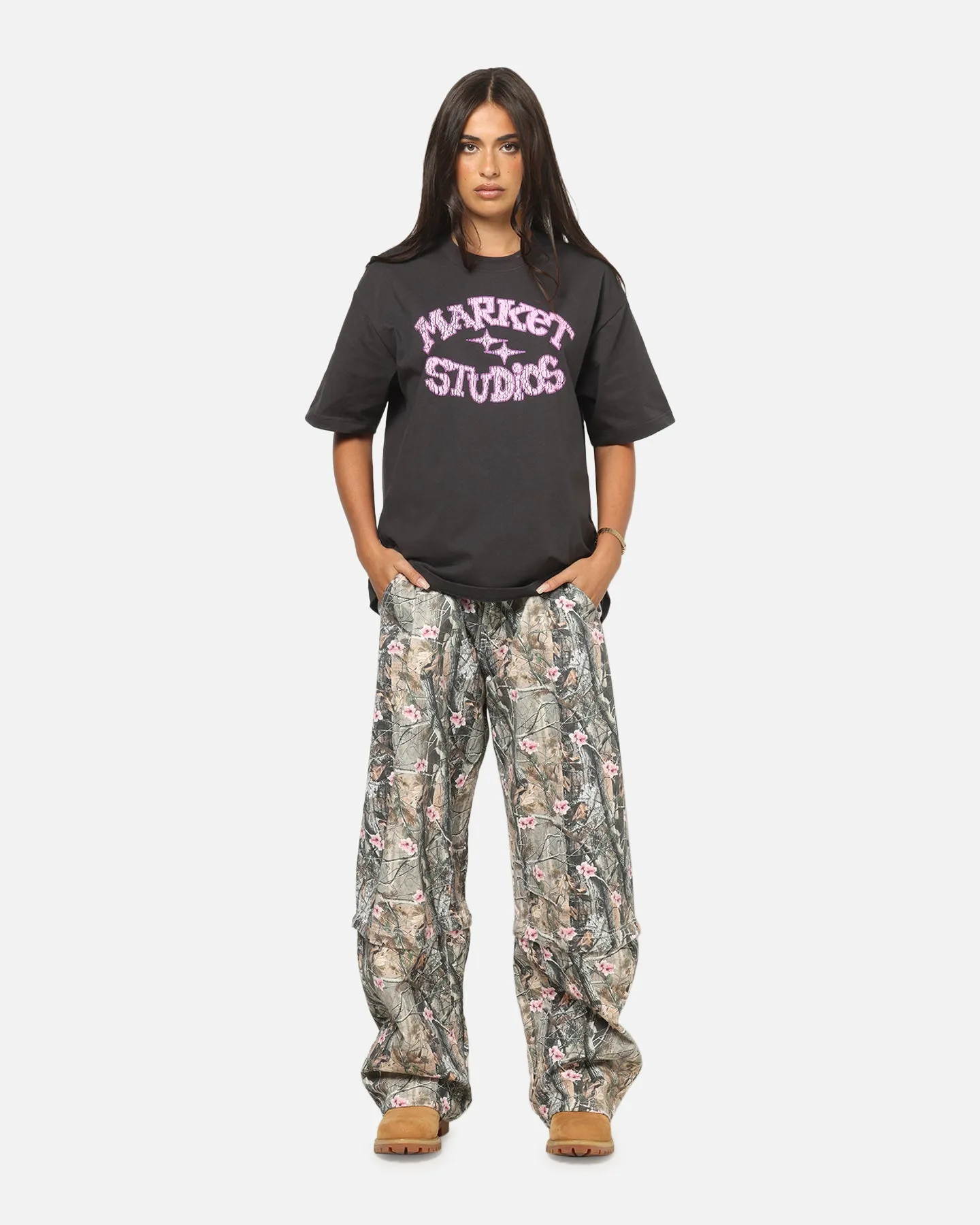 Market Smiley Old School T-Shirt Washed Black sold by Culture Kings product image thumbnail 2