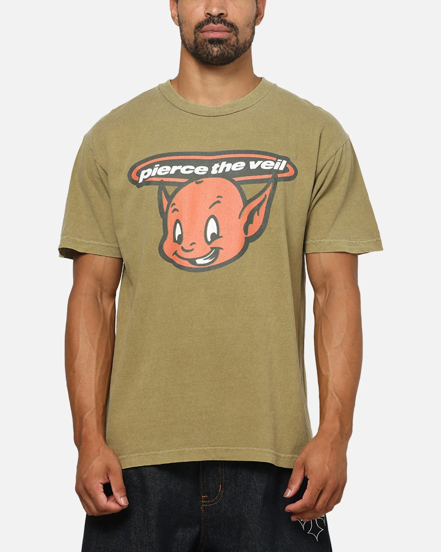 Pierce The Veil Bootleg Devil T-Shirt Army Green sold by Culture Kings