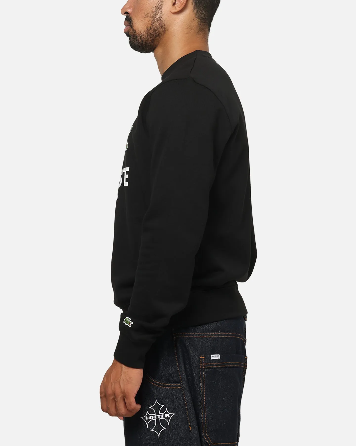 Lacoste Originals Croc Graphic Crewneck Black sold by Culture Kings product image thumbnail 5
