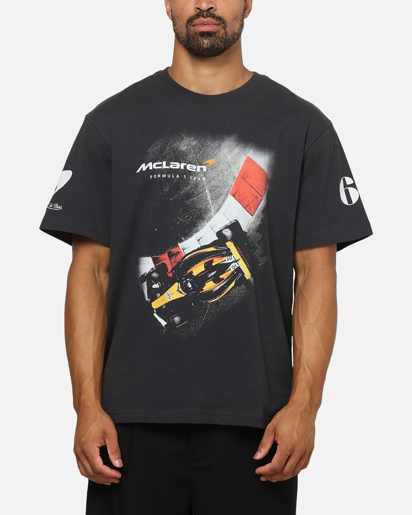 Mitchell & Ness X Mclaren F1 Team Birdseye Apex T-Shirt Washed Black sold by Culture Kings