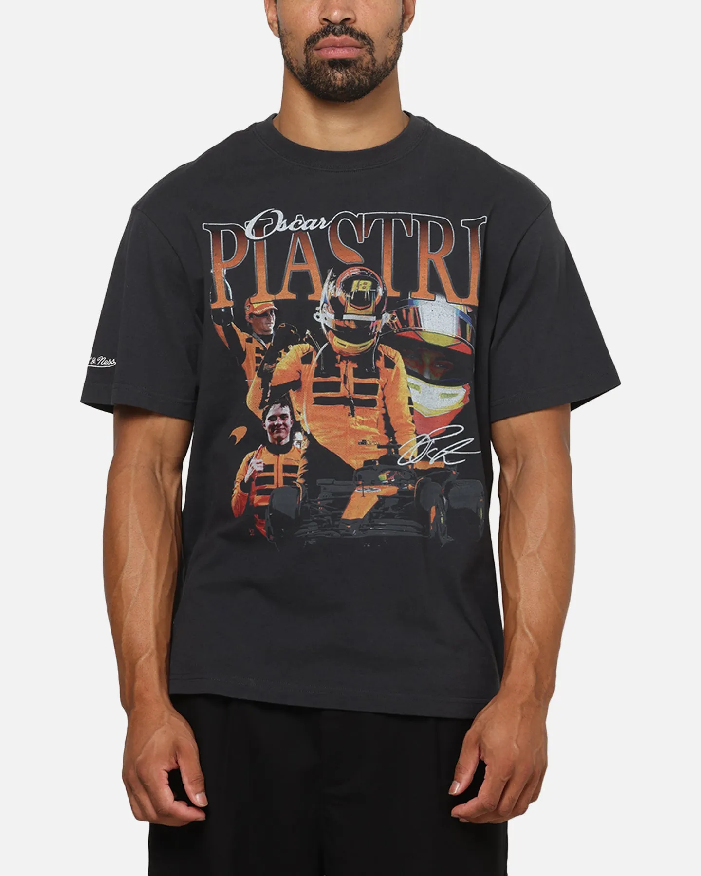 Mitchell & Ness X Mclaren F1 Team Bootleg Oscar Piastri T-Shirt Washed Black sold by Culture Kings
