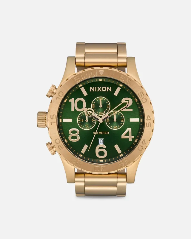 Nixon 51-30 Chrono Gold/Green sold by Culture Kings