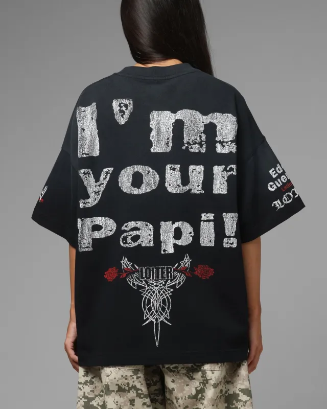 Loiter X WWE Eddie Guerrero Vintage T-Shirt Black sold by Culture Kings