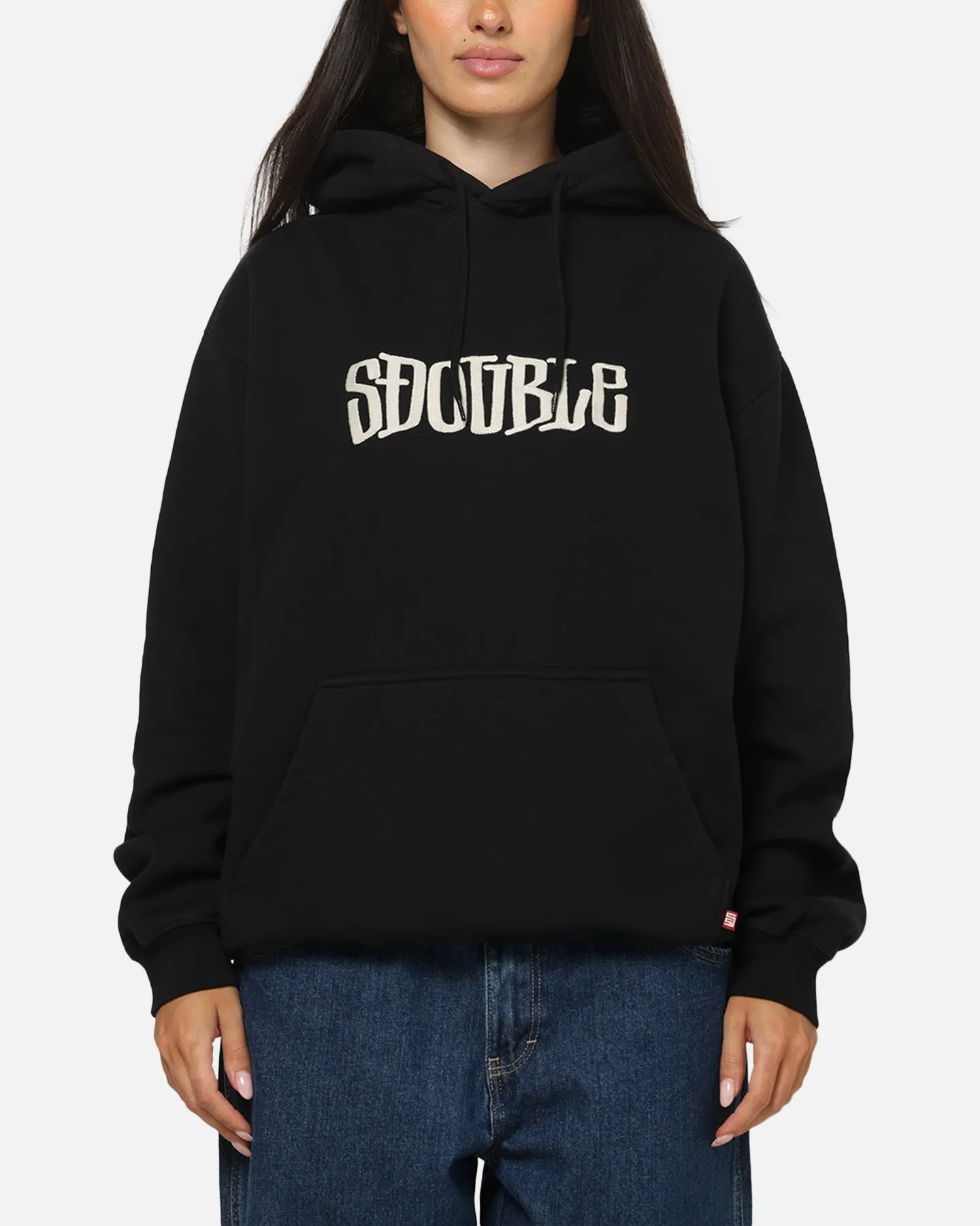 S Double Mid Block Fleece Hoodie Black sold by Culture Kings