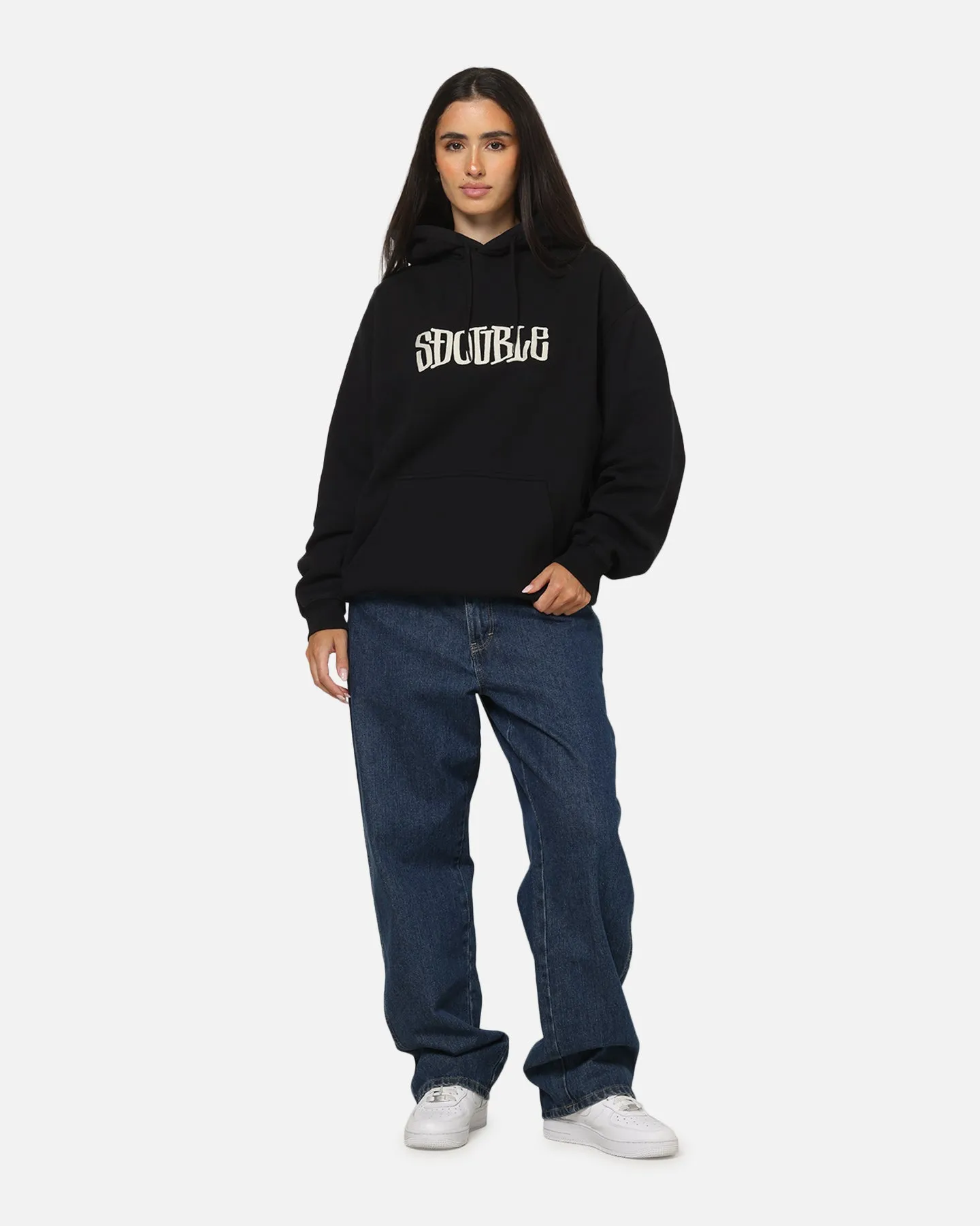 S Double Mid Block Fleece Hoodie Black sold by Culture Kings product image thumbnail 2