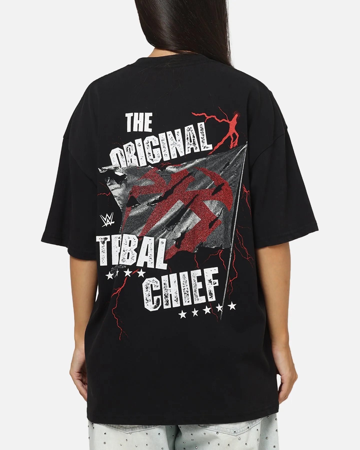 73Studio X WWE Roman Reigns Vintage T-Shirt Black Acidwash sold by Culture Kings product image thumbnail 2