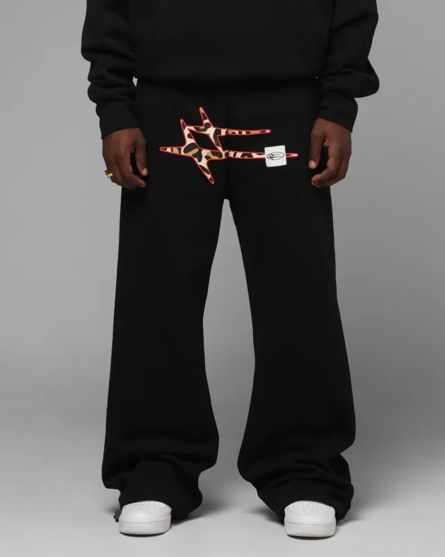 Loiter Hybrid Sweatpants Black/Leopard sold by Culture Kings