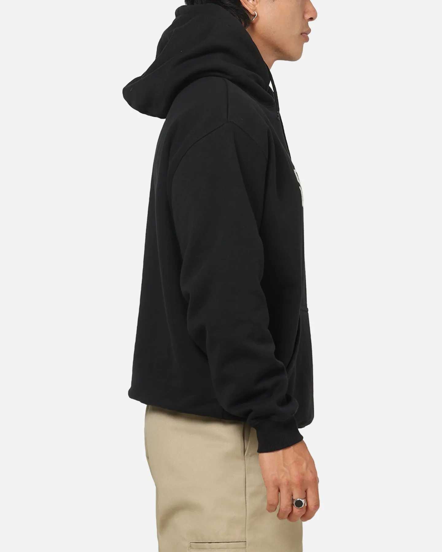 S Double Mid Block Fleece Hoodie Black sold by Culture Kings product image thumbnail 4