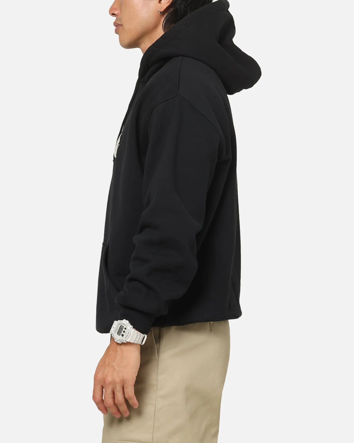 S Double Mid Block Fleece Hoodie Black sold by Culture Kings product image thumbnail 5
