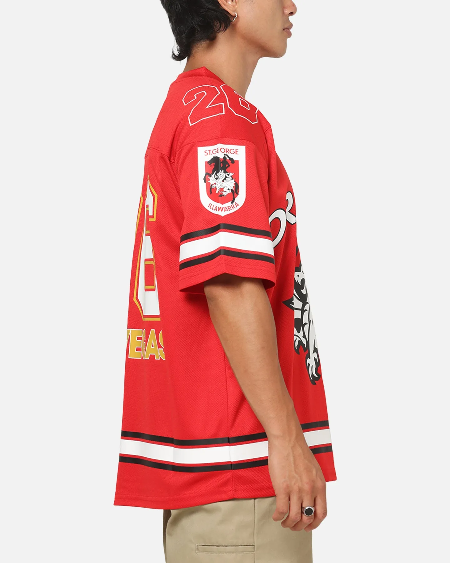 Bleacher Athletic St. George Illawarra Dragons NRL Vegas Round 2026 Jersey Red sold by Culture Kings product image thumbnail 5