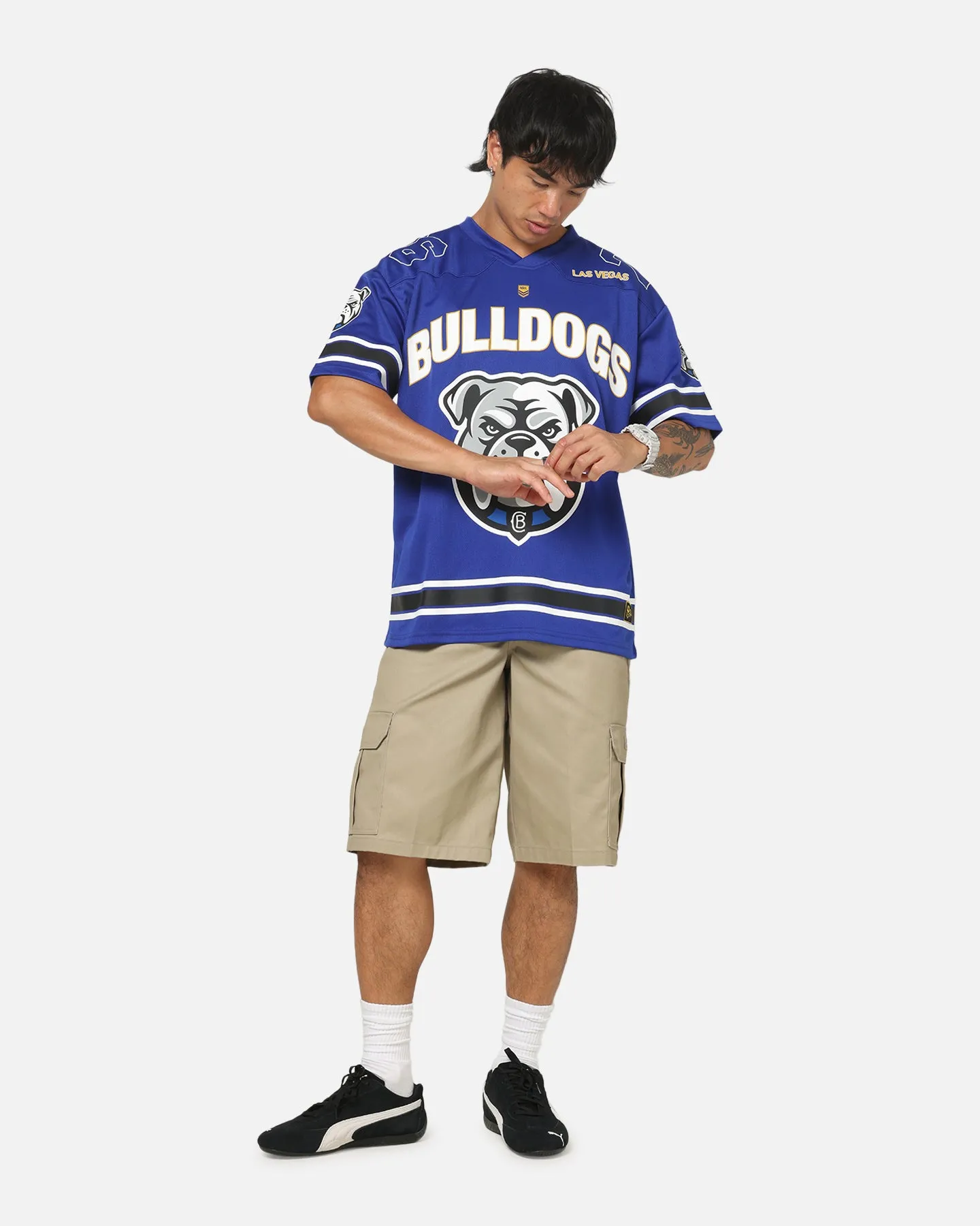 Bleacher Athletic Canterbury-Bankstown Bulldogs NRL Vegas Round 2026 Jersey Blue sold by Culture Kings product image thumbnail 3