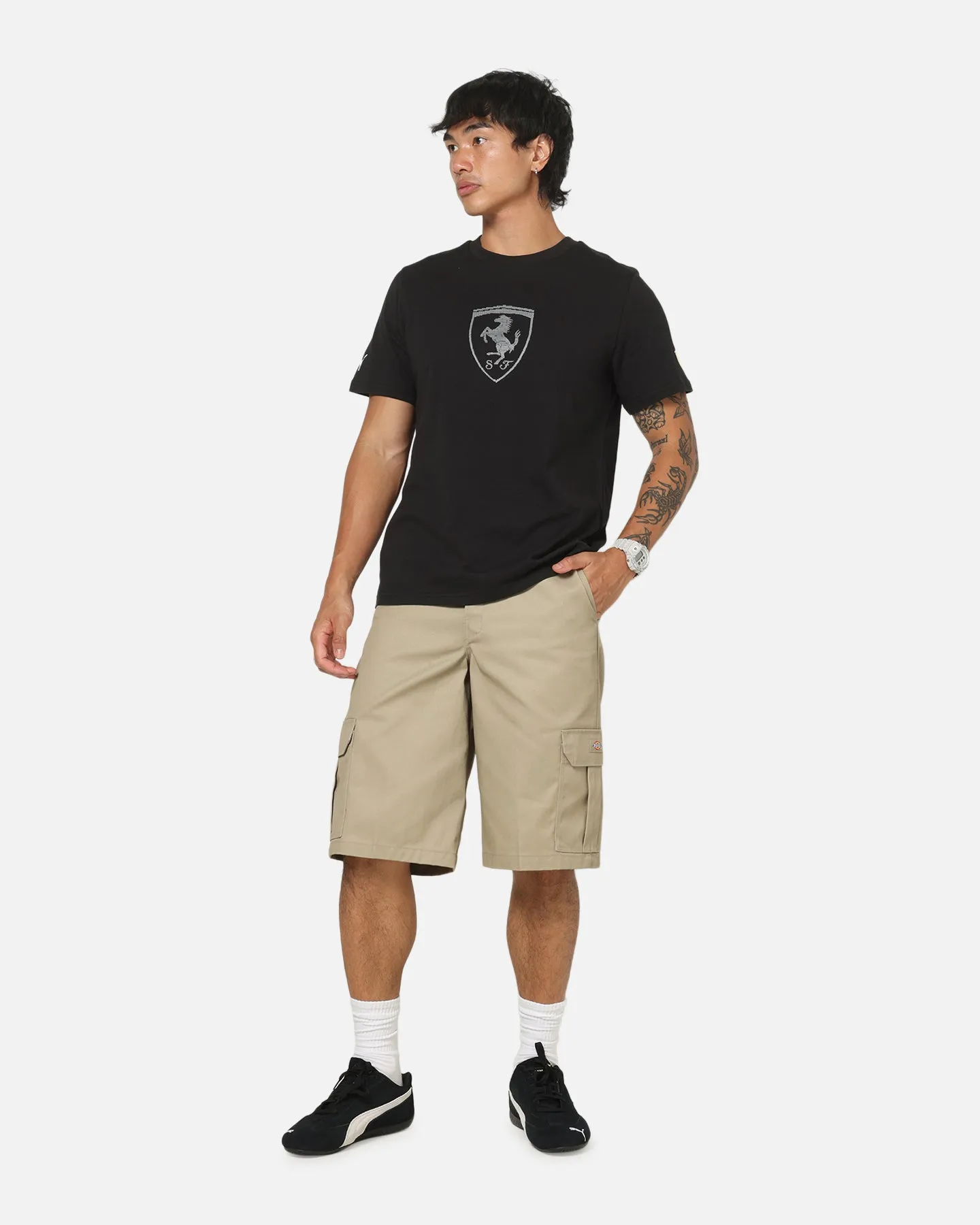 Puma X Scuderia Ferrari Tonal Shield T-Shirt Black sold by Culture Kings product image thumbnail 2