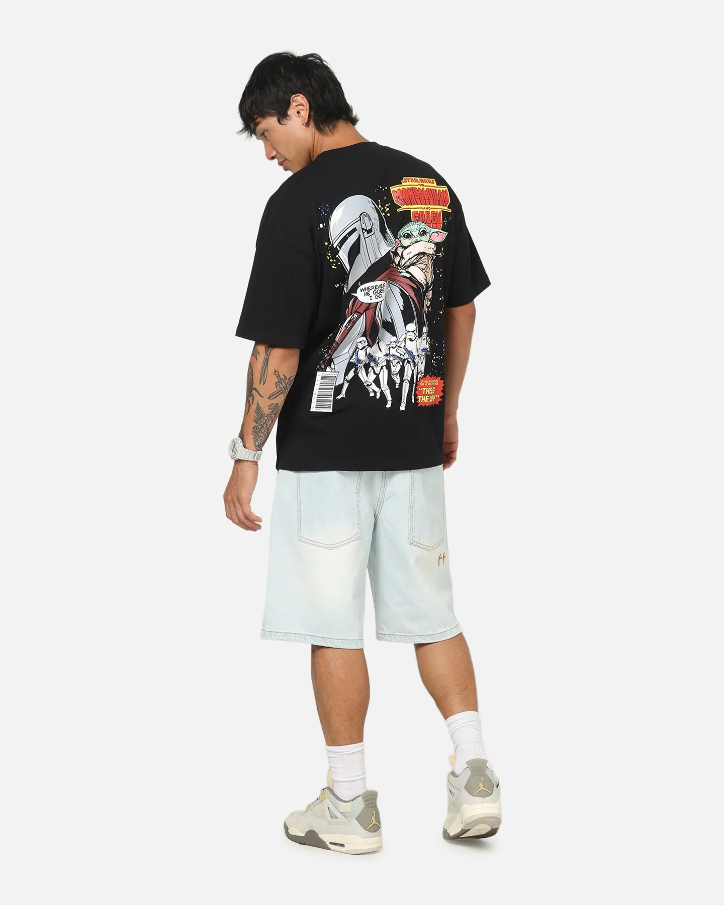 73Studio Star Wars Mando And Grogu Comic T-Shirt Black sold by Culture Kings product image thumbnail 3