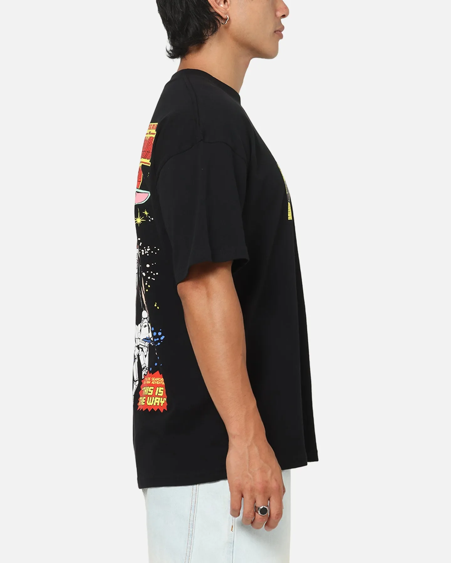 73Studio Star Wars Mando And Grogu Comic T-Shirt Black sold by Culture Kings product image thumbnail 5