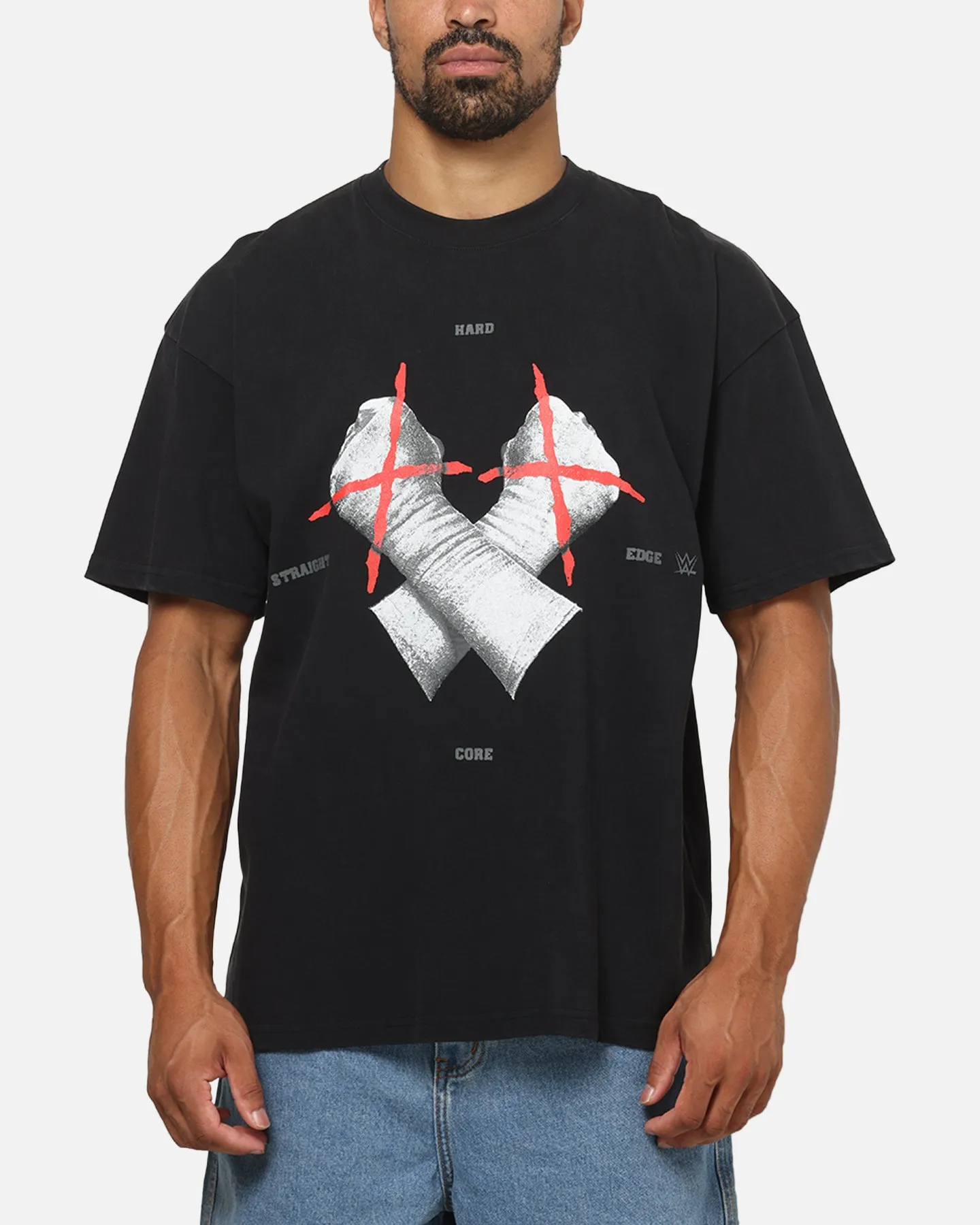 73Studio X WWE CM Punk My Life Rules Vintage T-Shirt Black Acidwash sold by Culture Kings