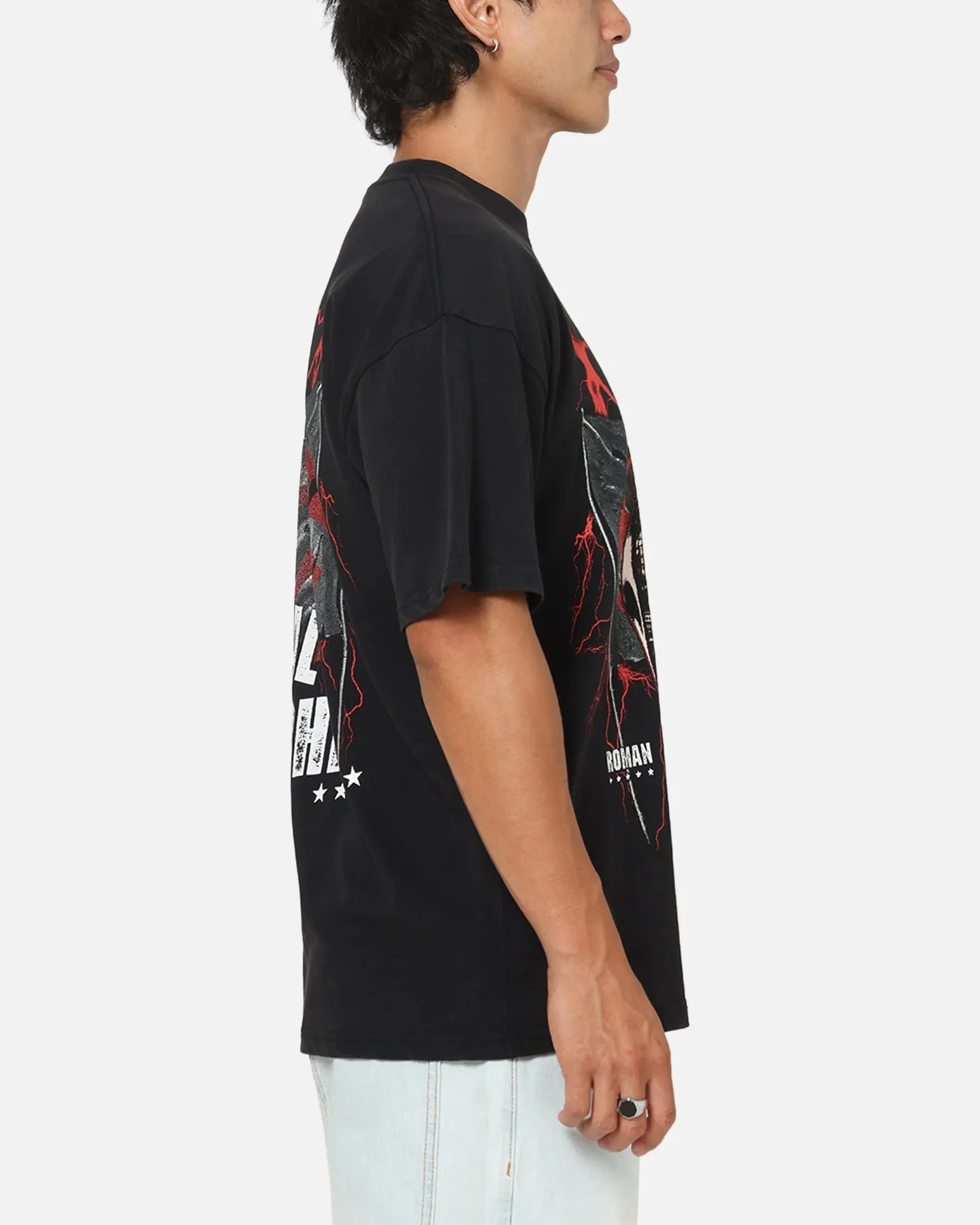 73Studio X WWE Roman Reigns Vintage T-Shirt Black Acidwash sold by Culture Kings product image thumbnail 5