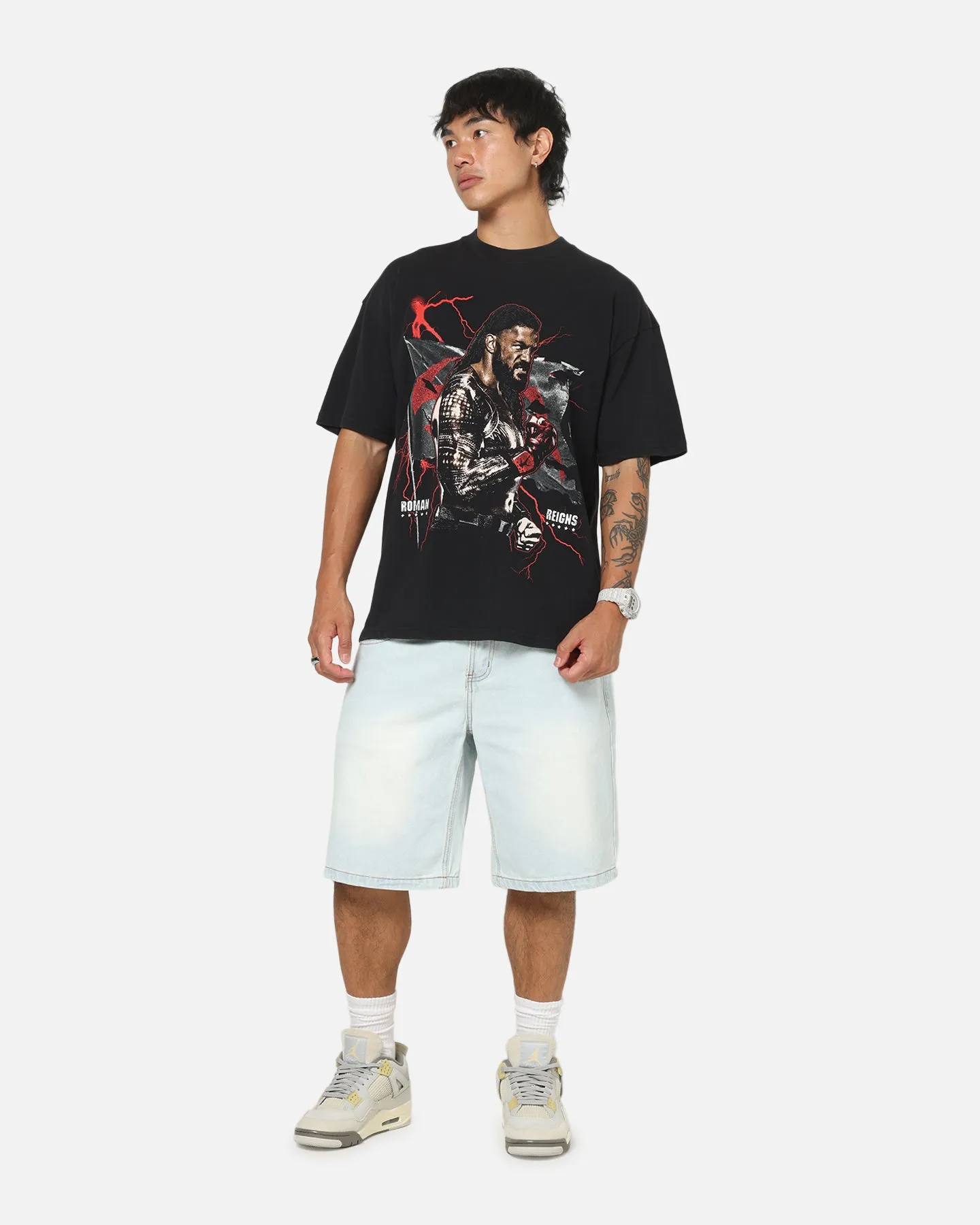 73Studio X WWE Roman Reigns Vintage T-Shirt Black Acidwash sold by Culture Kings product image thumbnail 3