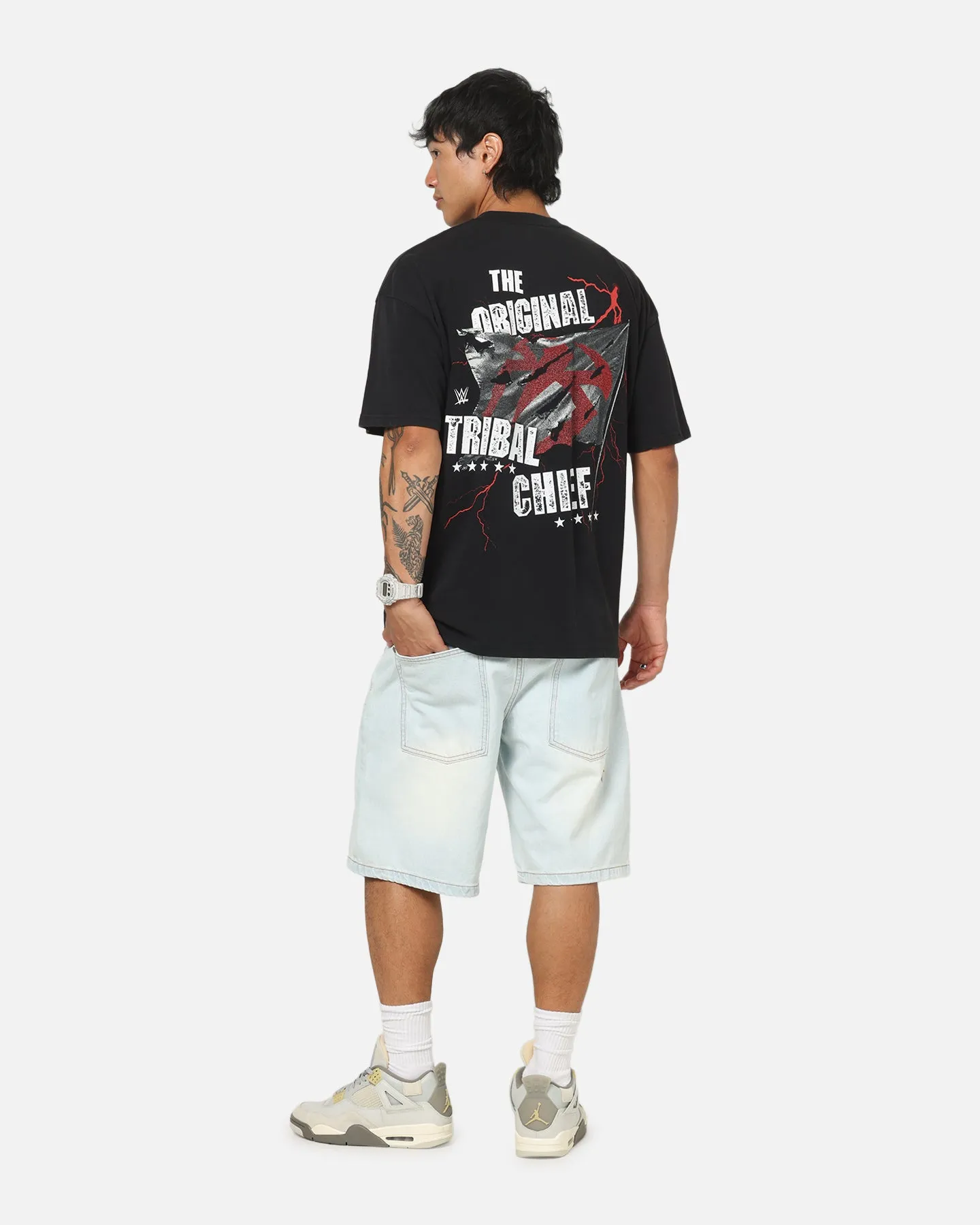 73Studio X WWE Roman Reigns Vintage T-Shirt Black Acidwash sold by Culture Kings product image thumbnail 4