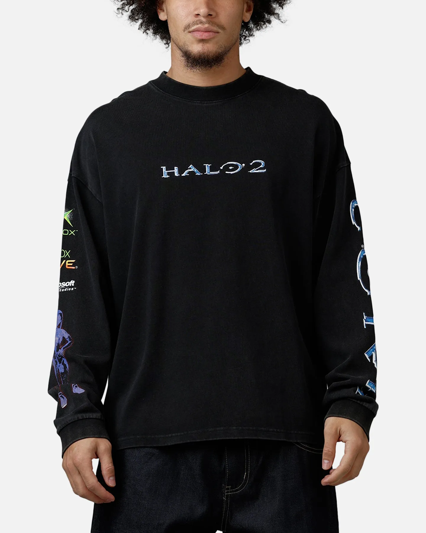 73Studio X Halo 2 Long Sleeve T-Shirt Black Acidwash sold by Culture Kings product image thumbnail 2