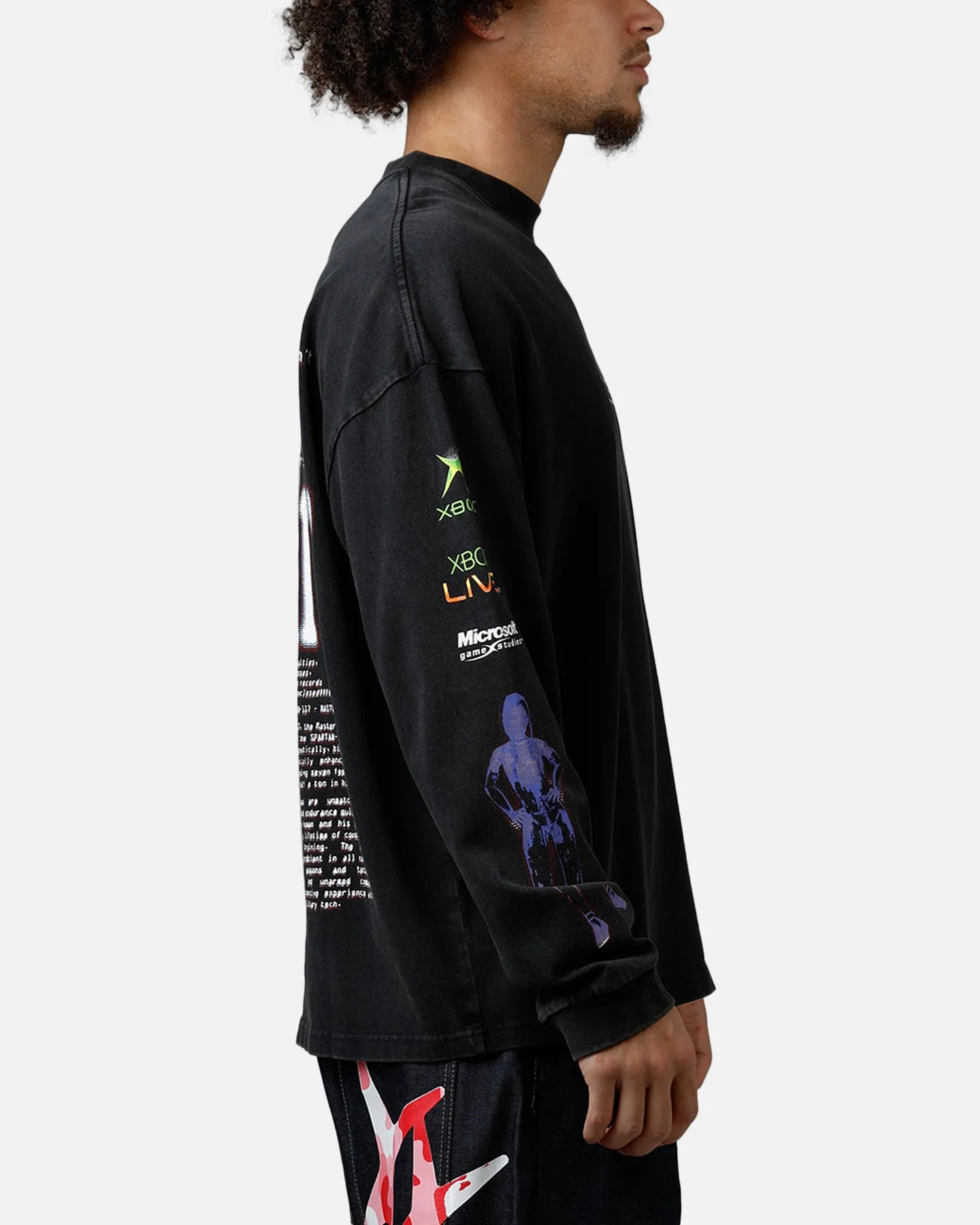 73Studio X Halo 2 Long Sleeve T-Shirt Black Acidwash sold by Culture Kings product image thumbnail 4