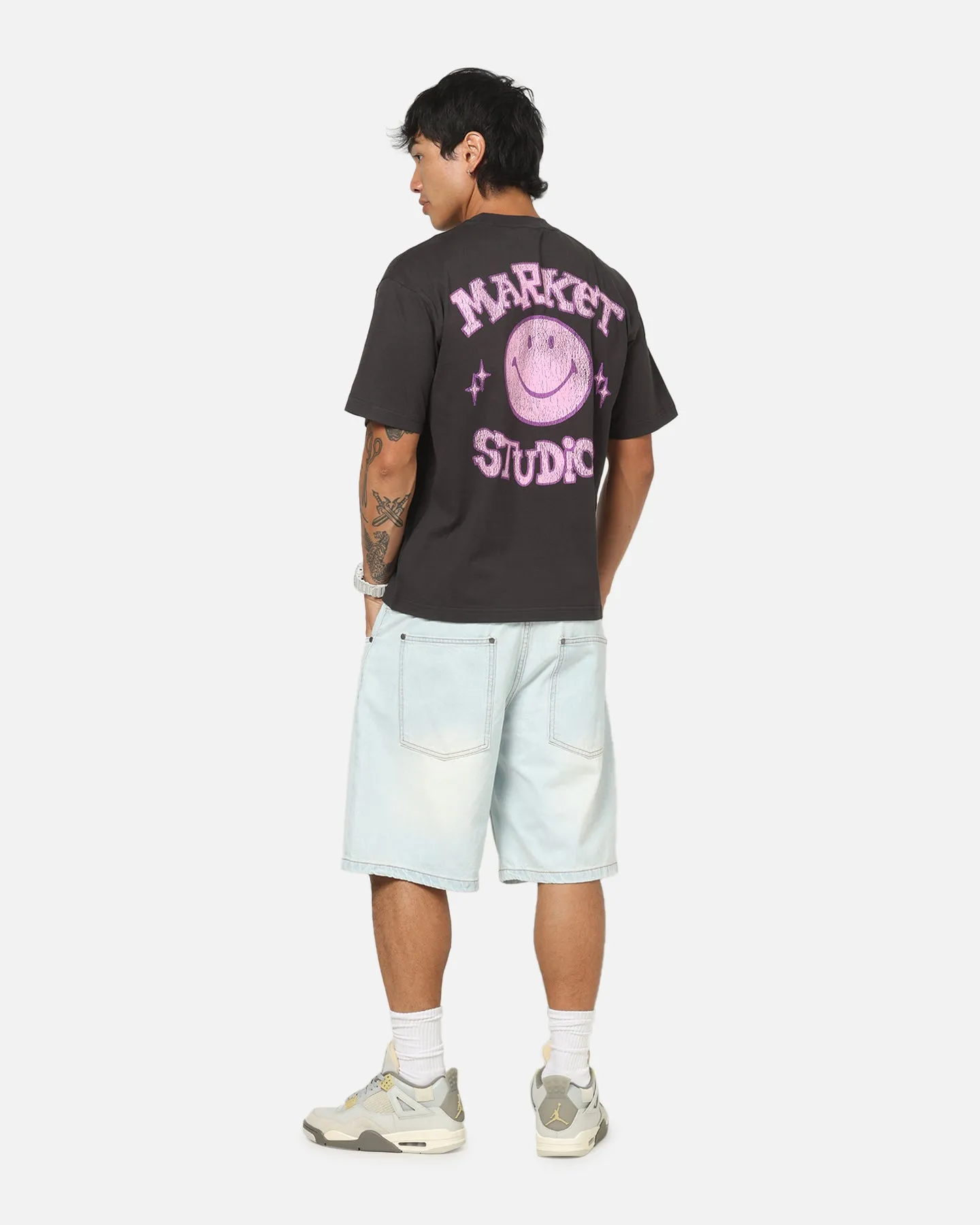 Market Smiley Old School T-Shirt Washed Black sold by Culture Kings product image thumbnail 3