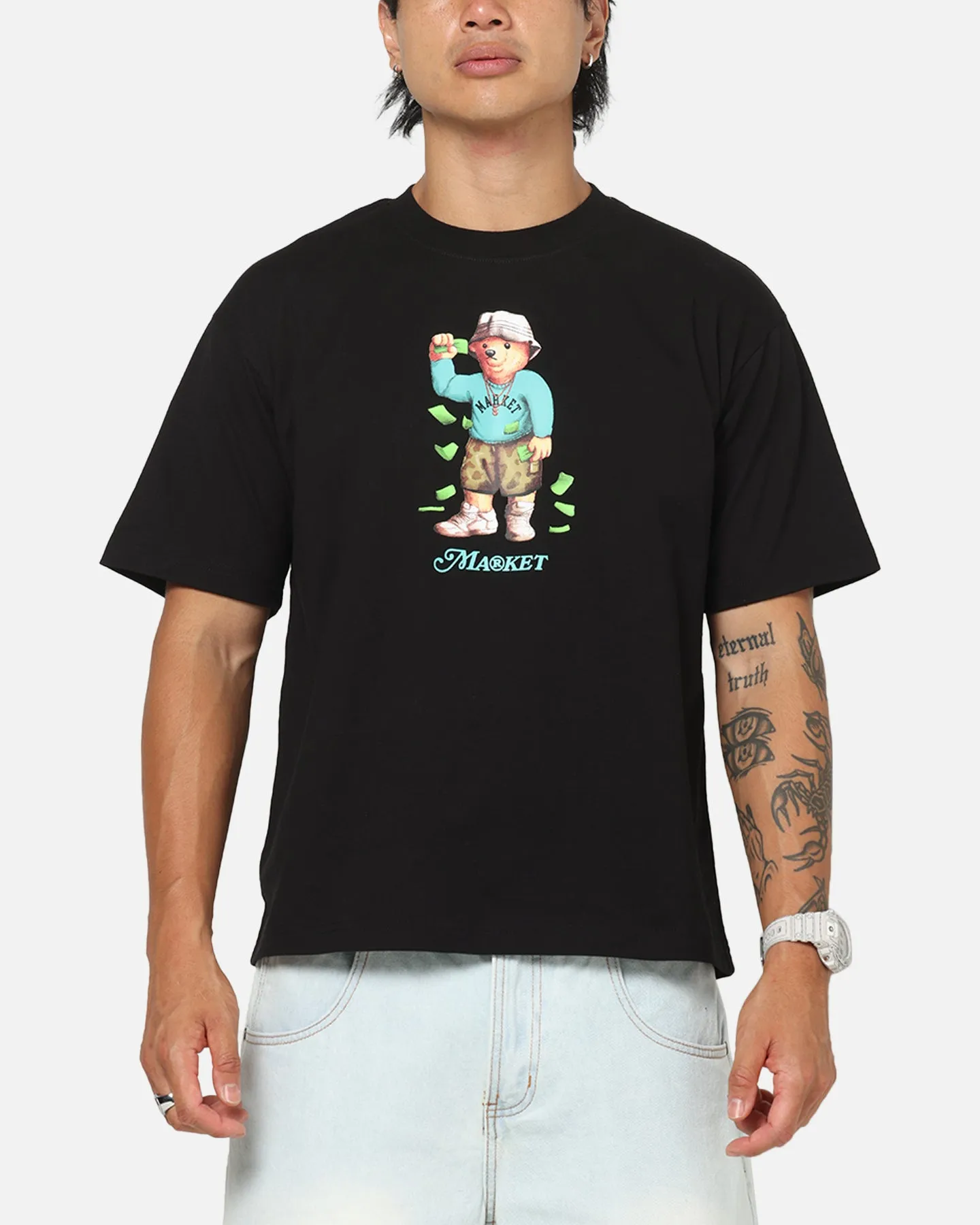 Market Making It Rain Bear T-Shirt Black sold by Culture Kings