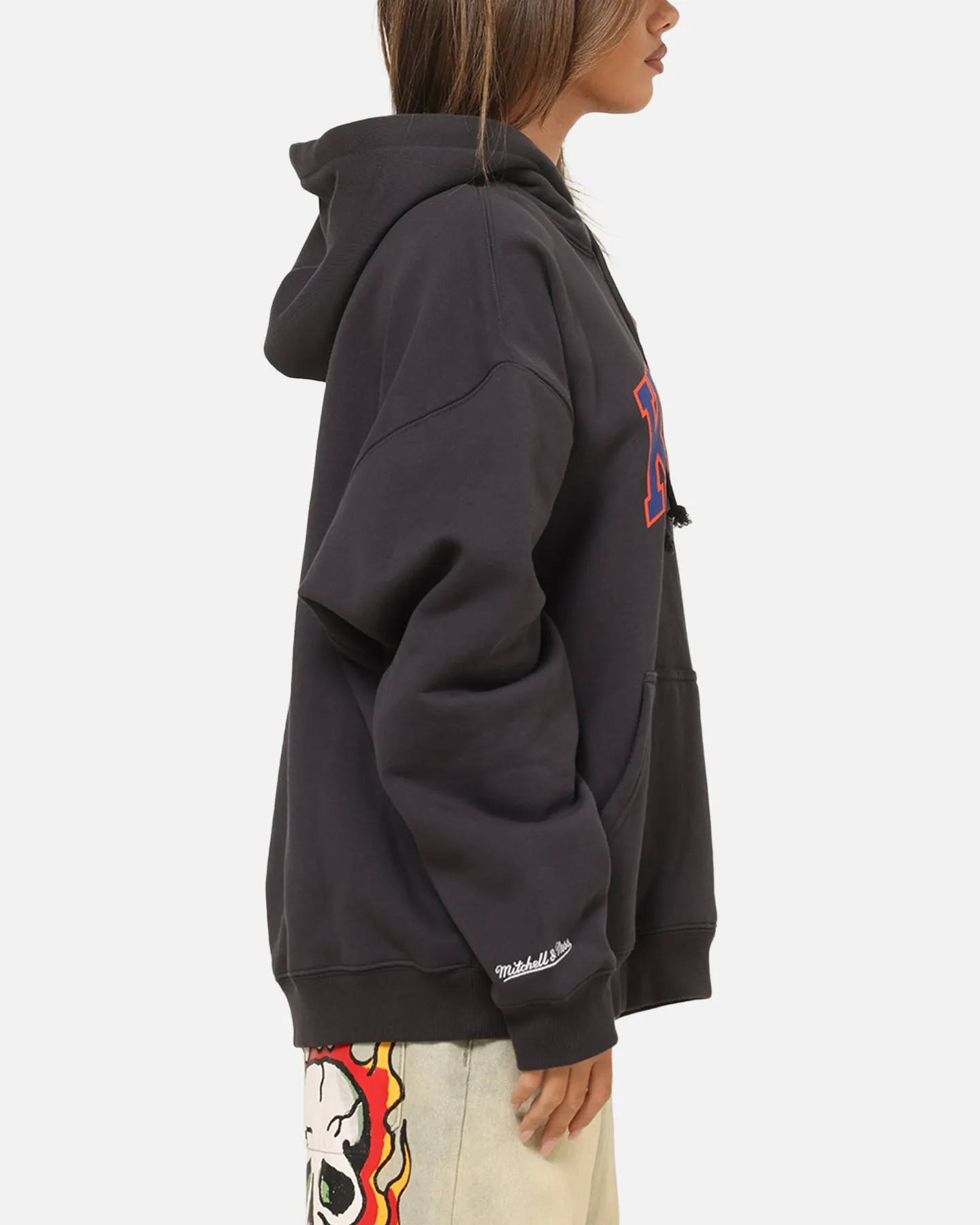 Mitchell & Ness New York Knicks Arch Hoodie Washed Black sold by Culture Kings product image thumbnail 4