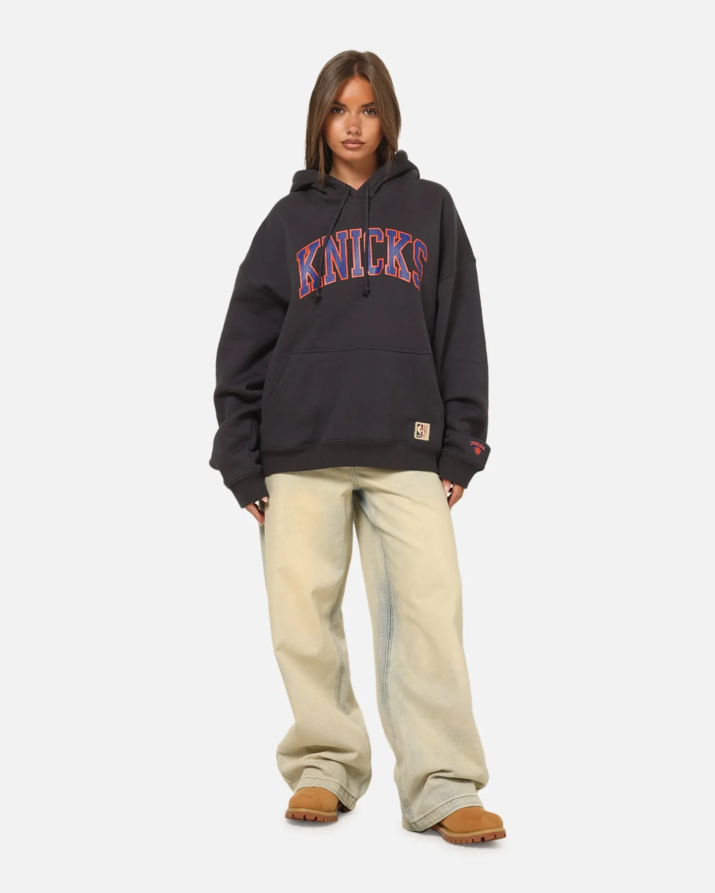Mitchell & Ness New York Knicks Arch Hoodie Washed Black sold by Culture Kings product image thumbnail 2