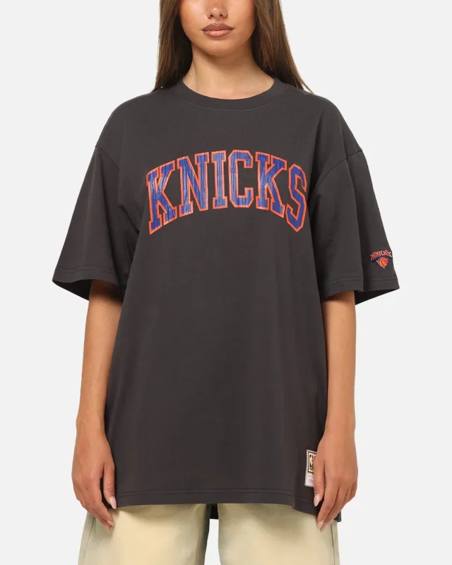 Mitchell & Ness New York Knicks Arch T-Shirt Washed Black sold by Culture Kings