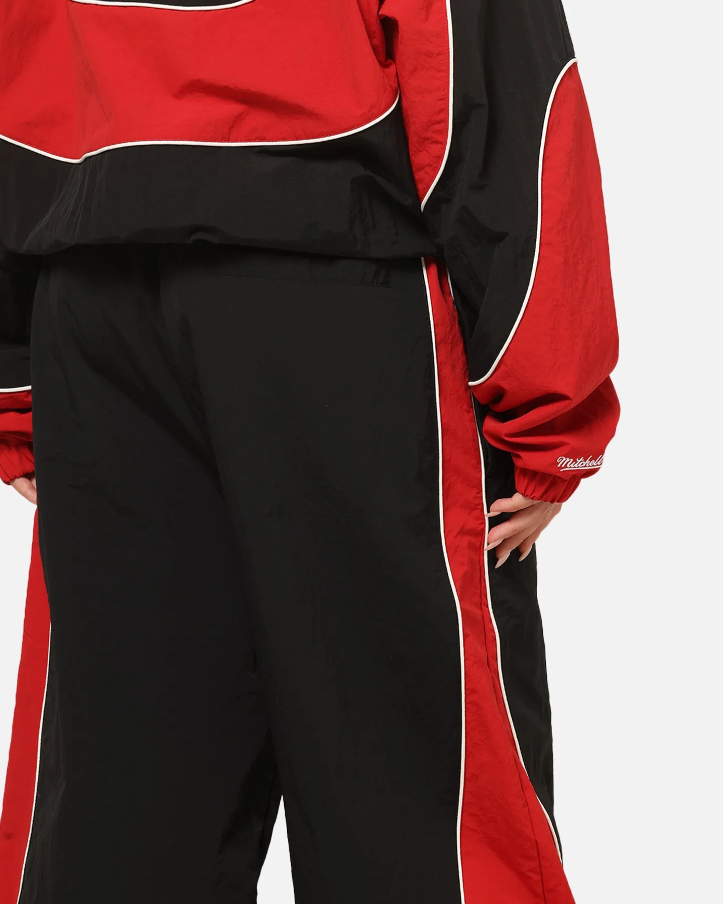 Mitchell & Ness Chicago Bulls Nylon Tracksuit Pants Black/Red sold by Culture Kings product image thumbnail 4