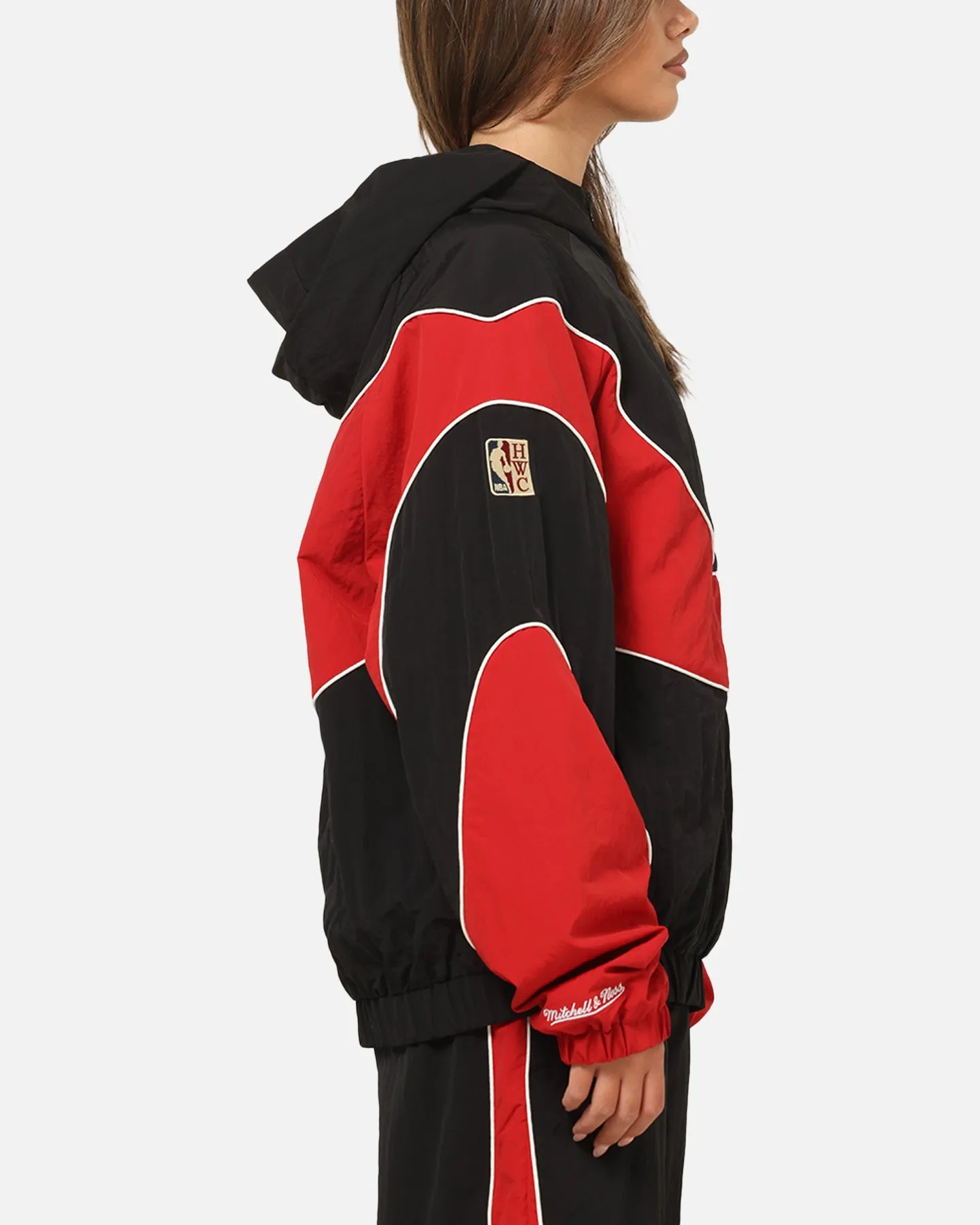 Mitchell & Ness Chicago Bulls Nylon Tracksuit Jacket Black/Red sold by Culture Kings product image thumbnail 5
