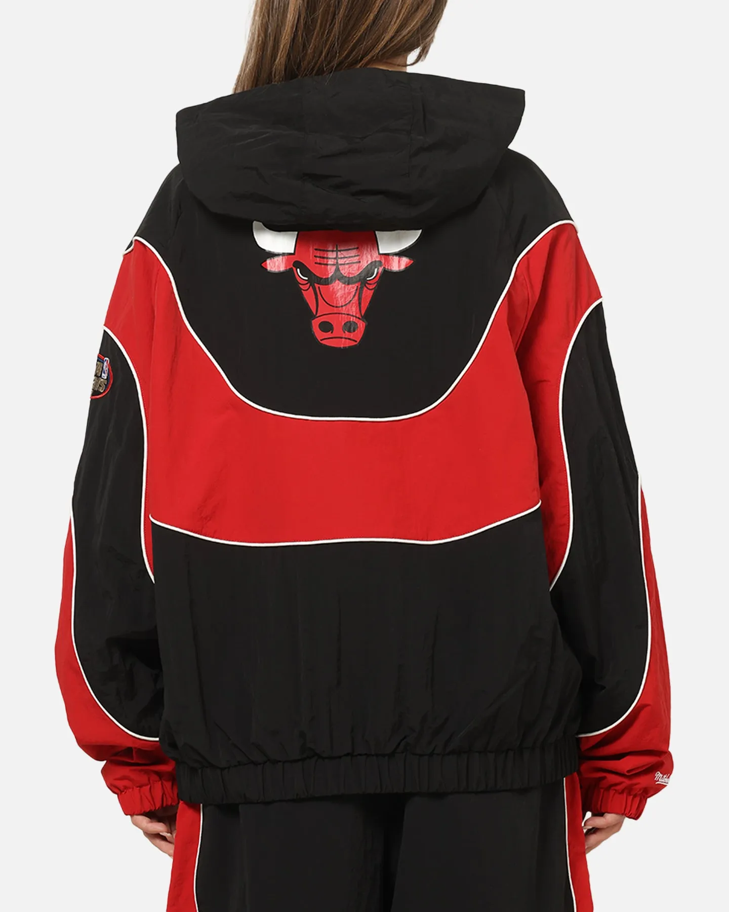 Mitchell & Ness Chicago Bulls Nylon Tracksuit Jacket Black/Red sold by Culture Kings product image thumbnail 2
