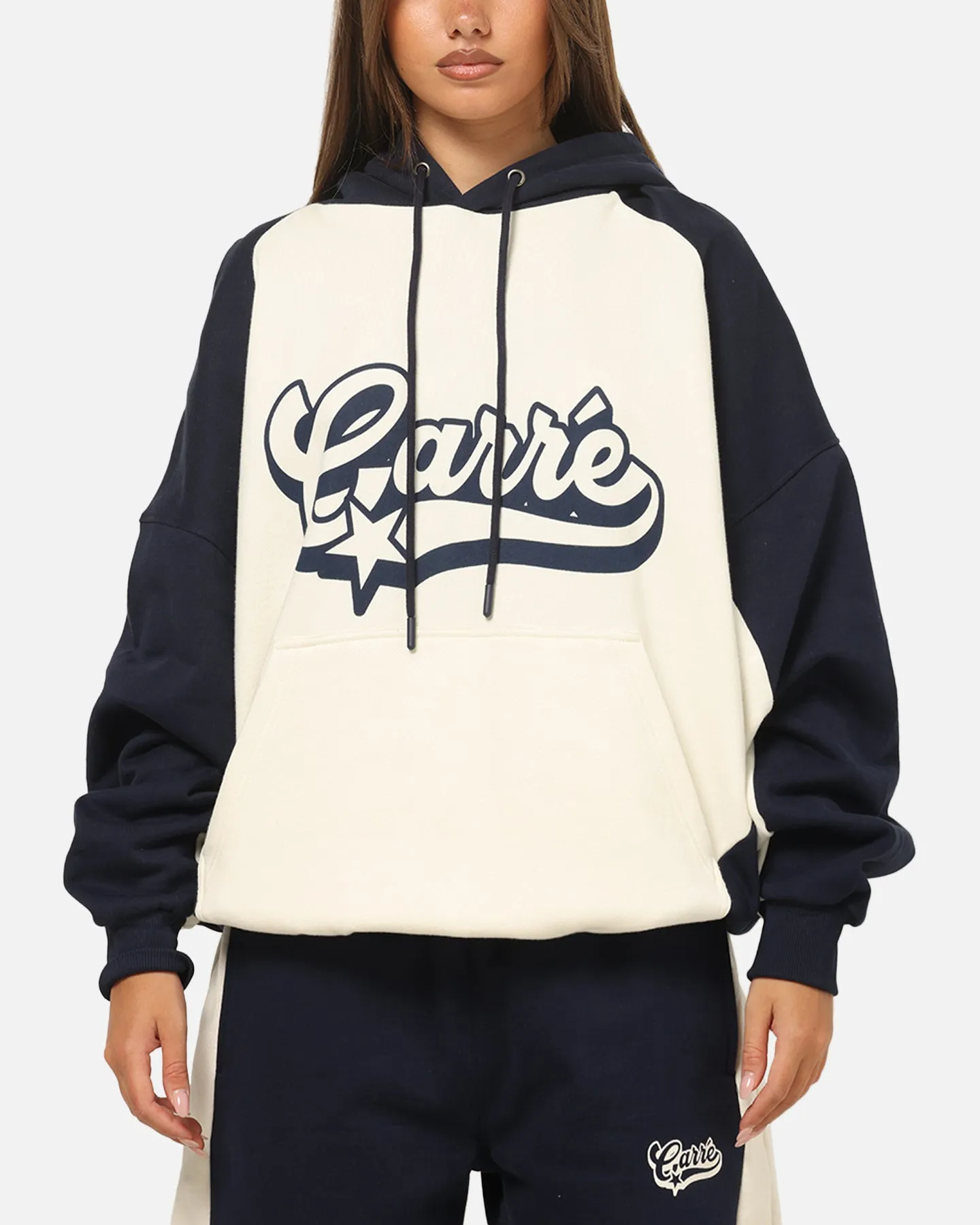 Carre Sport C Hoodie Off White/Navy sold by Culture Kings