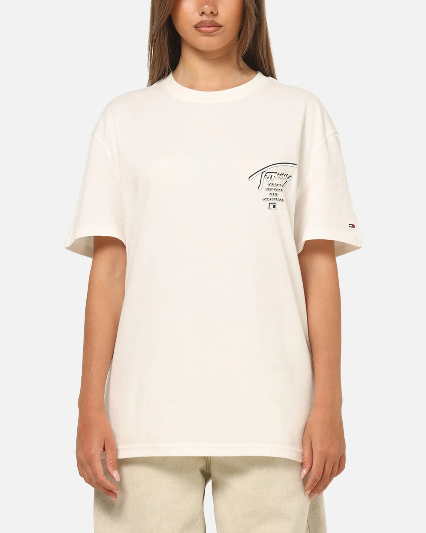 Tommy Jeans Regular Sign City T-Shirt Ancient White sold by Culture Kings product image thumbnail 2