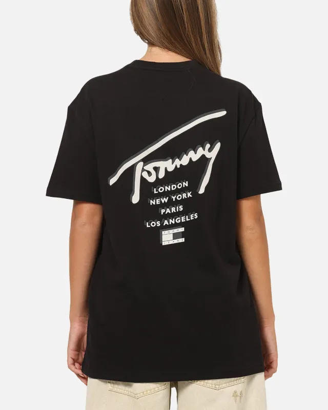 Tommy Jeans Regular Sign City T-Shirt Black made by Culture Kings